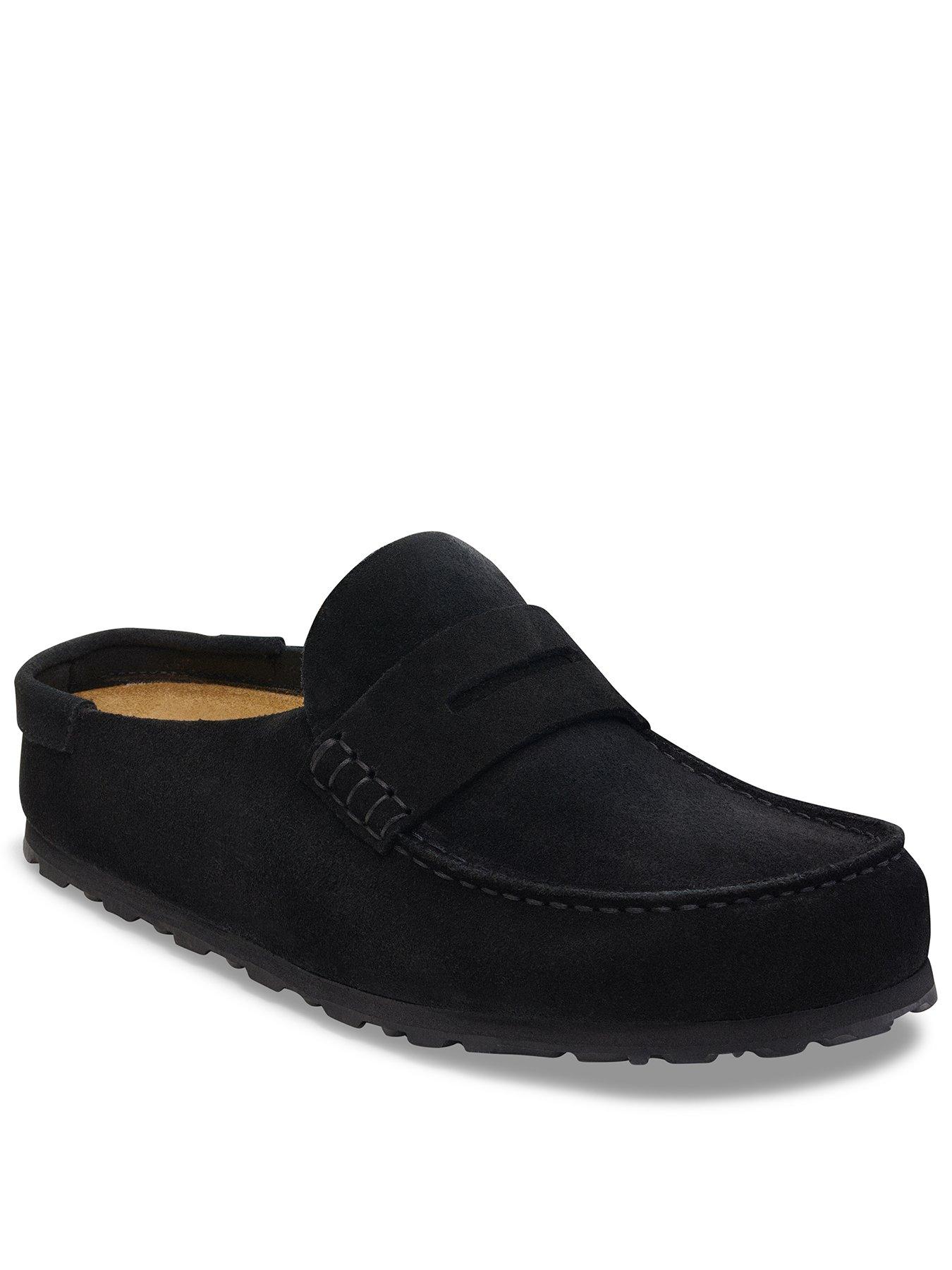 Image 1 of 3 of Birkenstock Naples Wrapped Suede Leather Clog - Black