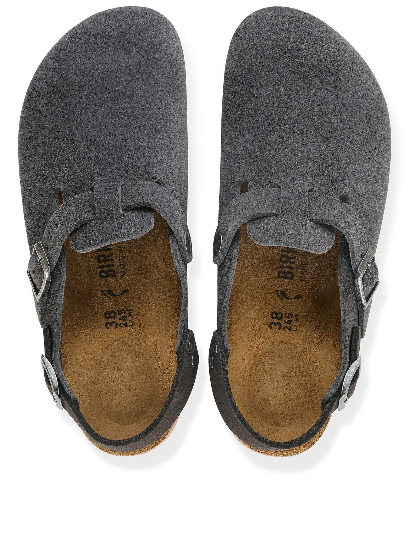 Image 3 of 3 of Birkenstock Womens Tokio Suede Leather Clog - Charcoal