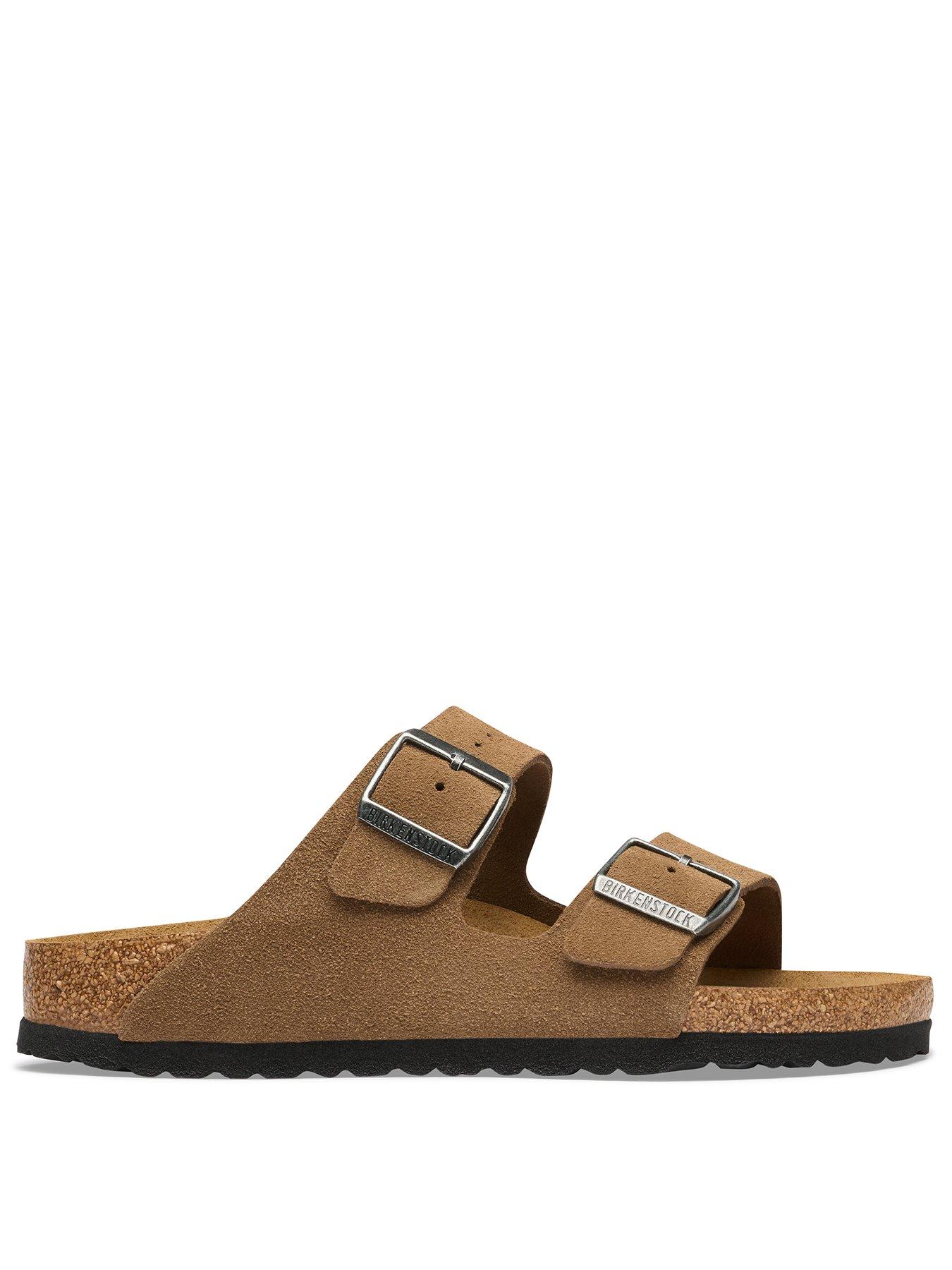 Image 2 of 3 of Birkenstock Arizona Suede Leather Unisex Sandals - Brown
