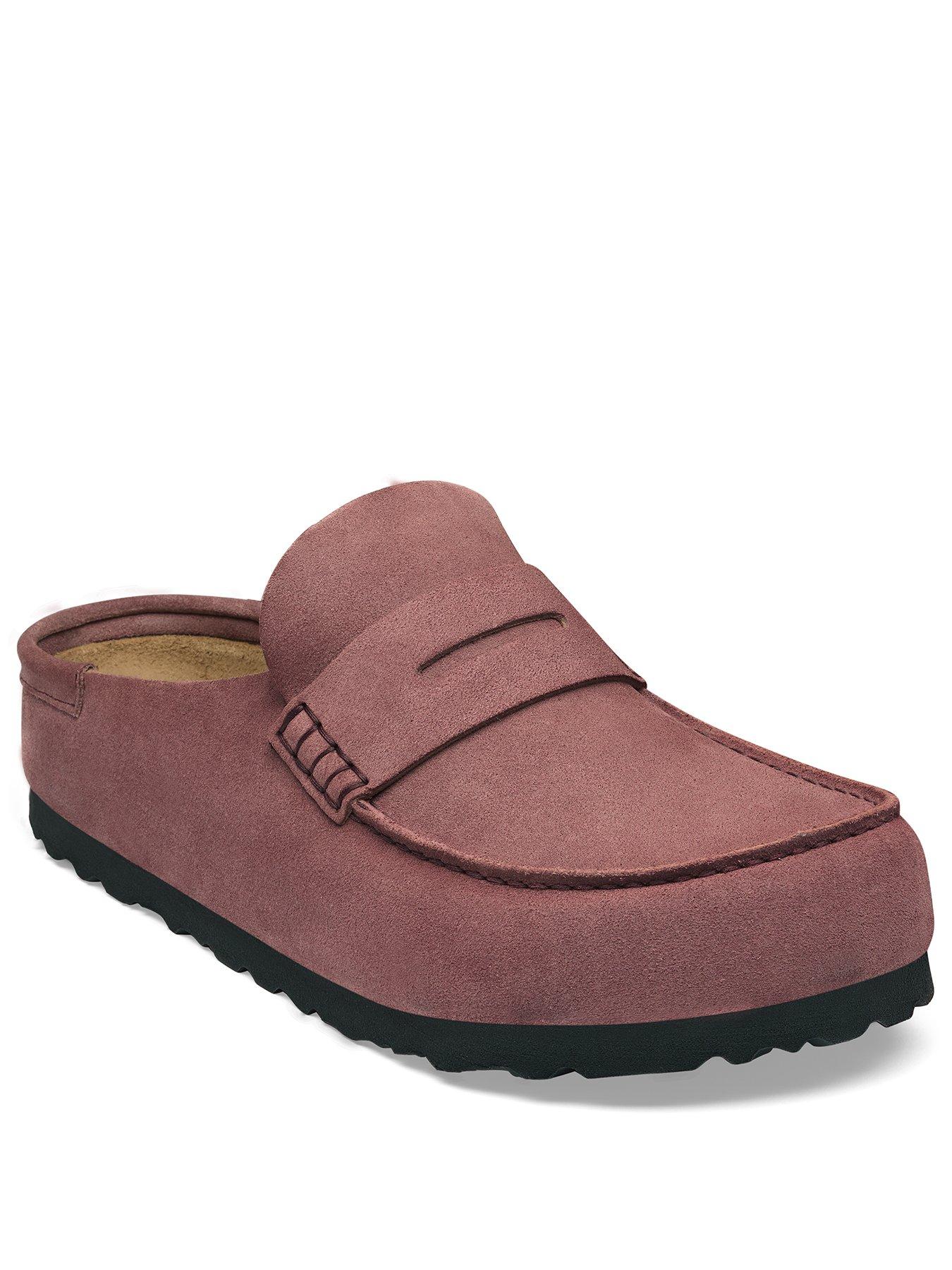 Image 3 of 4 of Birkenstock Womens Naples Wrapped Suede Leather Loafer - Pepper
