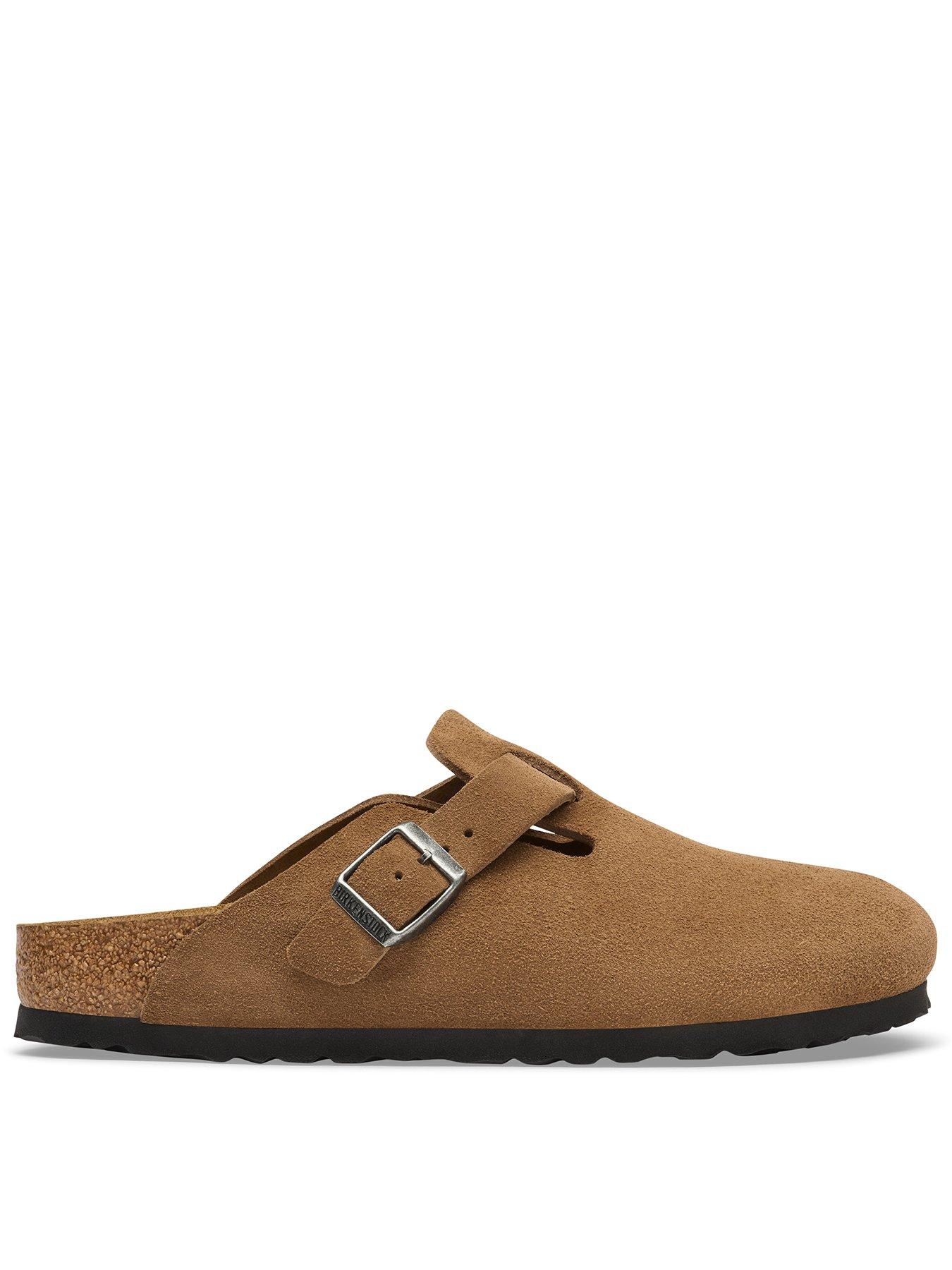 Image 1 of 3 of Birkenstock Womens Boston Suede Leather Clog - Dark Tea