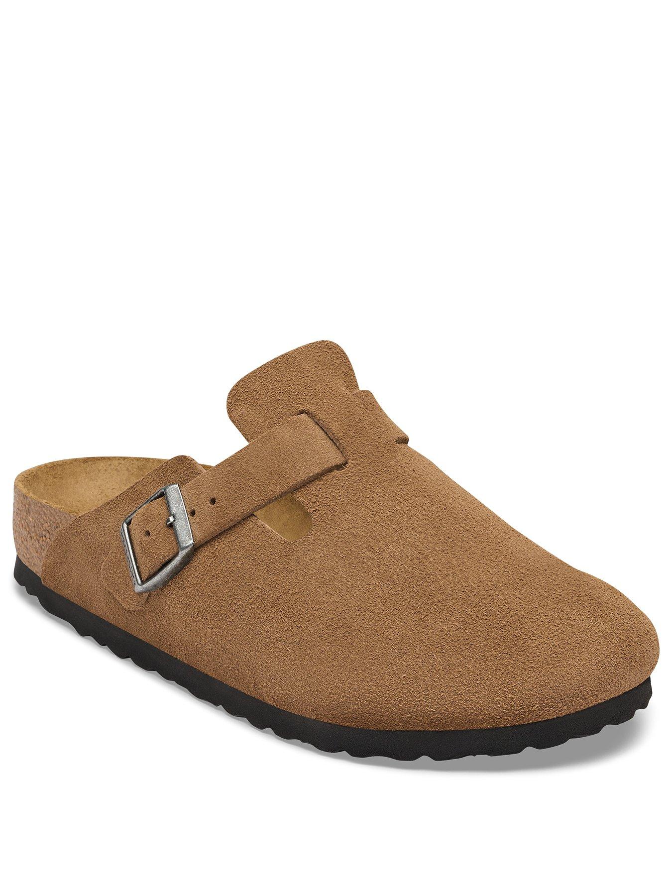Image 2 of 3 of Birkenstock Womens Boston Suede Leather Clog - Dark Tea