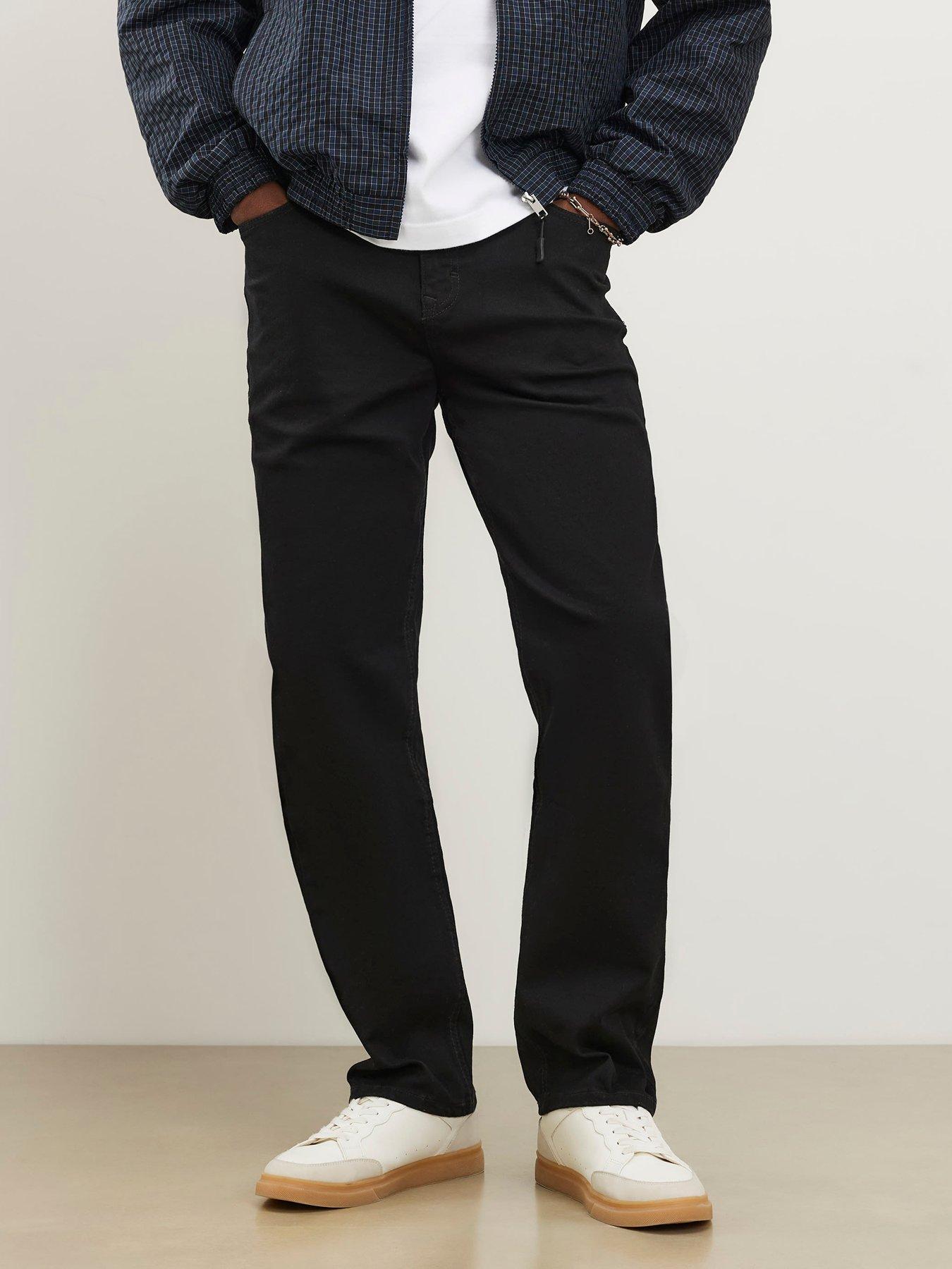 Image 1 of 6 of River Island Straight Jeans - Black