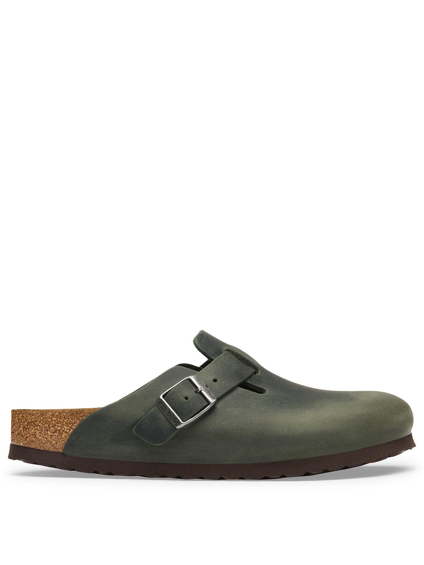 Image 2 of 3 of Birkenstock Boston Oiled Leather Unisex Clogs - Green