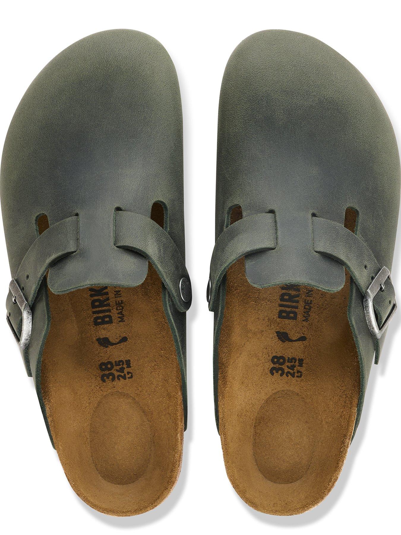 Image 3 of 3 of Birkenstock Boston Oiled Leather Unisex Clogs - Green