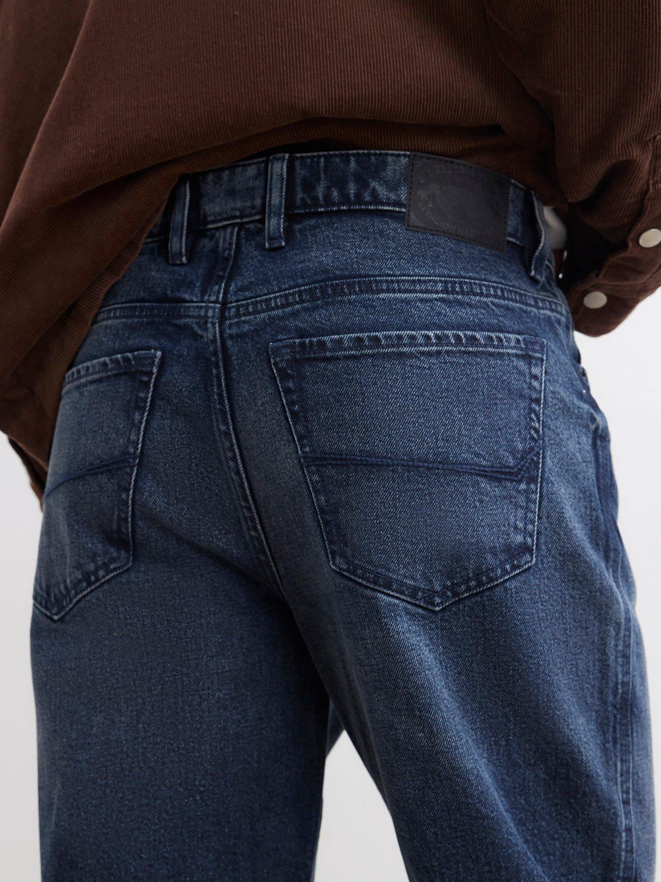 Image 4 of 4 of River Island Tapered Fit Jeans - Blue