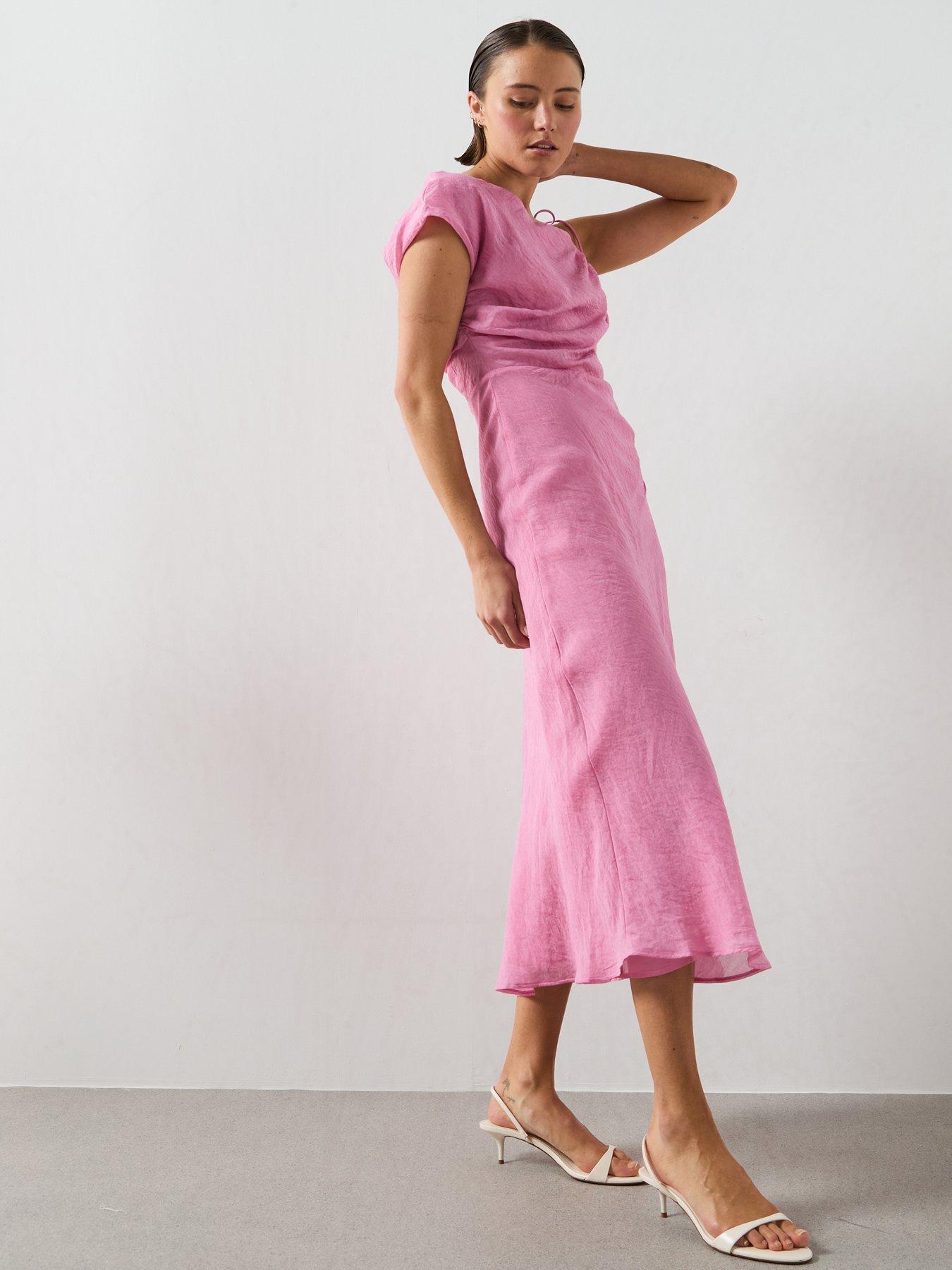 Mango Asymmetric Flowing Dress - Pink | Very