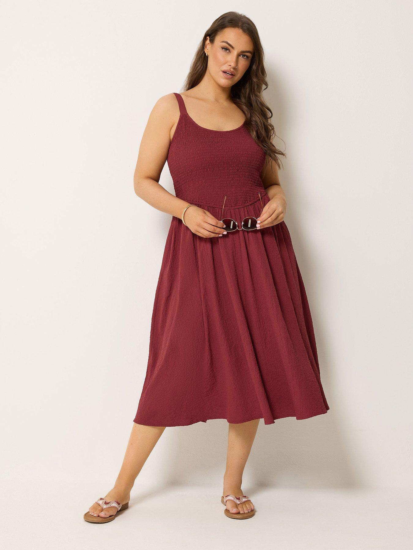Womens Plus Size Red Dresses | Dark Red & Burgundy | Very