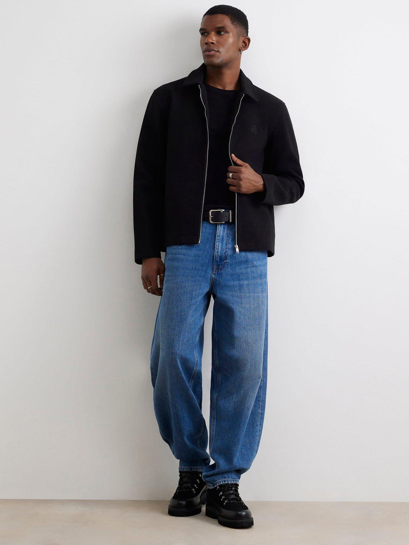 Image 3 of 4 of River Island Zip Through Embroidered Ri Shacket - Black