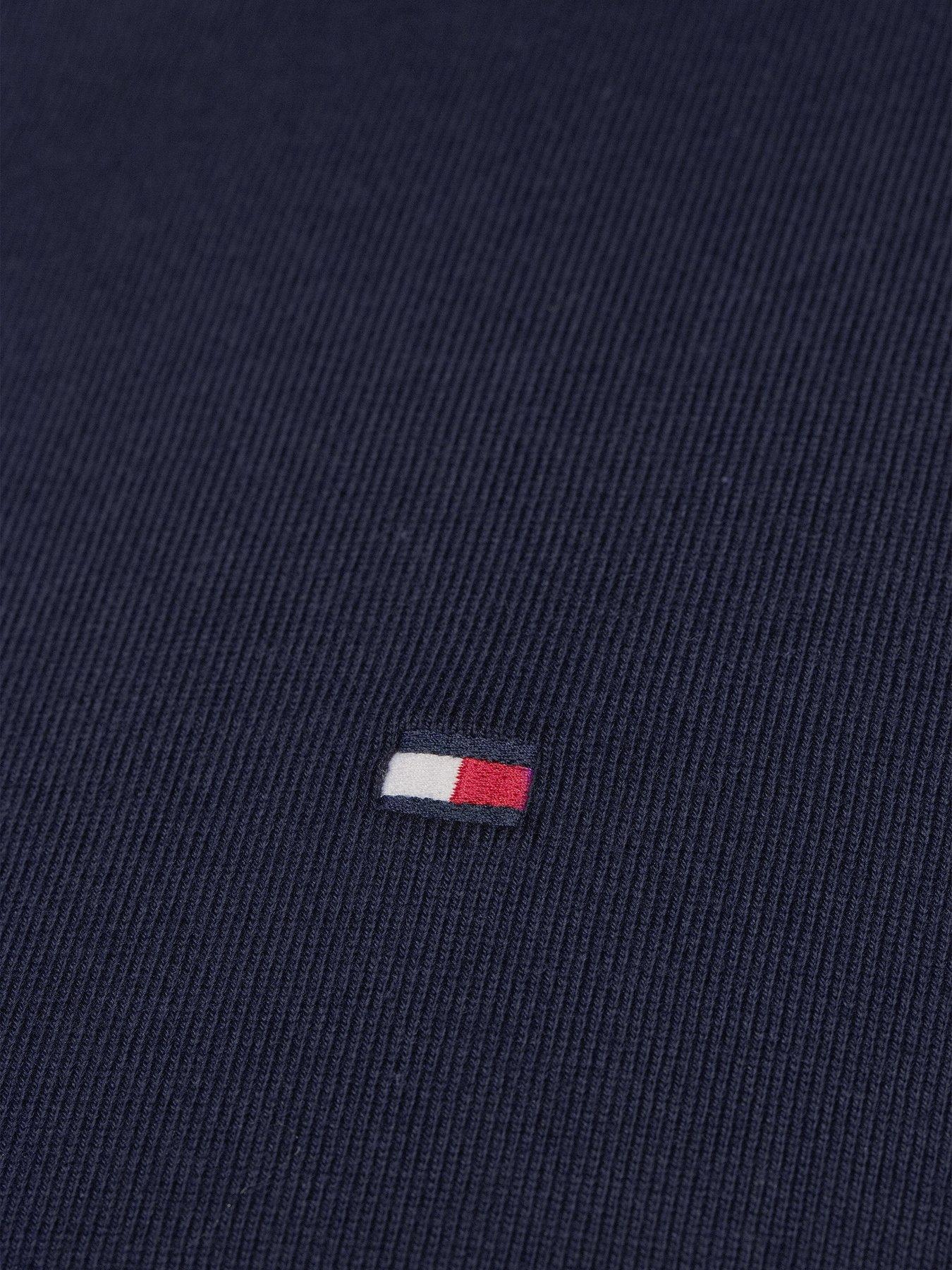 Image 4 of 5 of Tommy Hilfiger Mens Big &amp; Tall Essential Solid Long Sleeve Rugby Polo Shirt - Navy