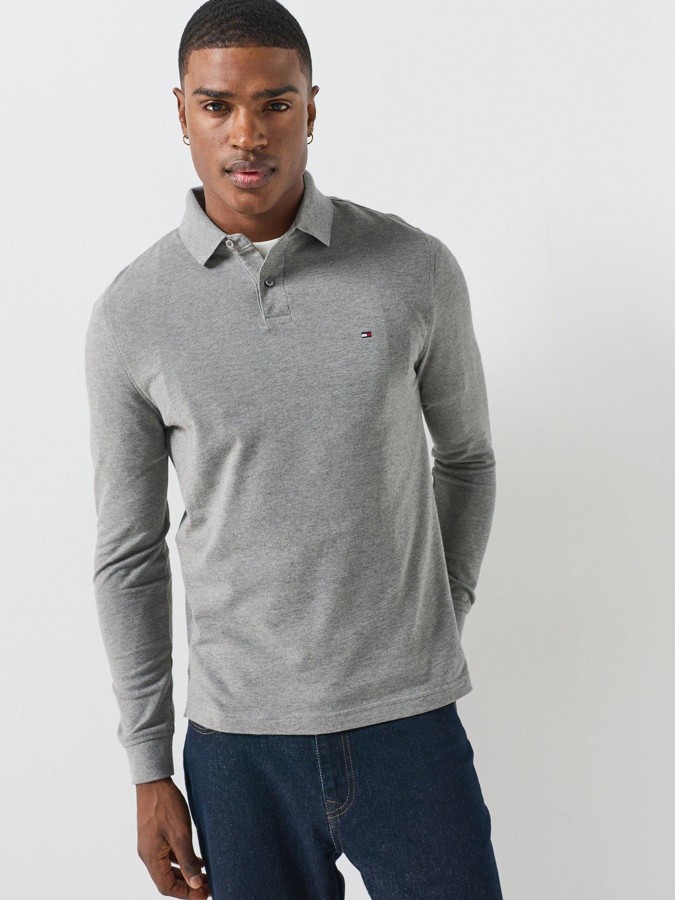 Tommy Hilfiger Men's 1985 Long Sleeve Polo Shirt - Medium Grey P91 - 2XL - Image 5