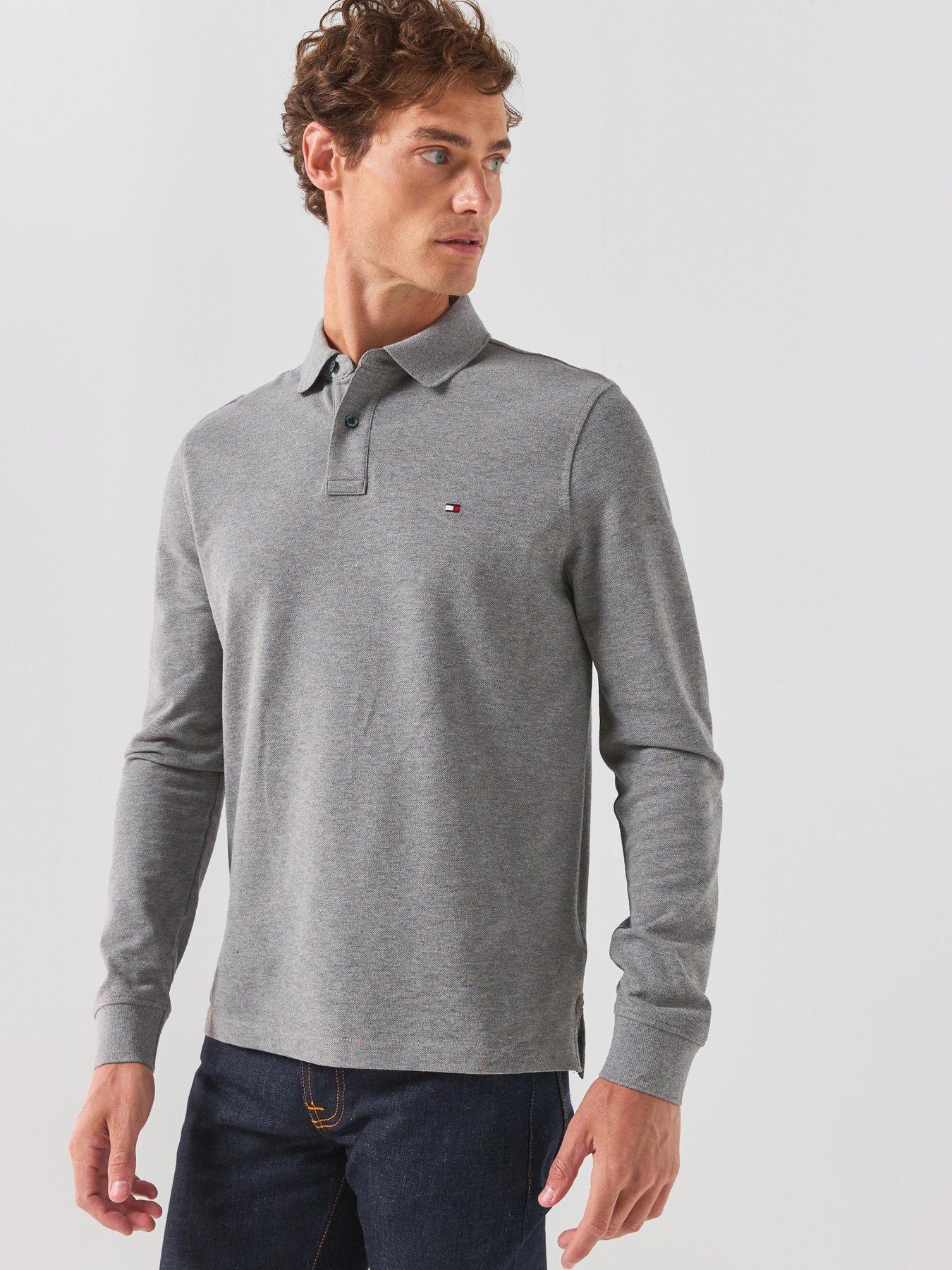 Tommy Hilfiger 1985 Regular Fit Long Sleeve Polo Shirt, Navy, Size Xl, Men