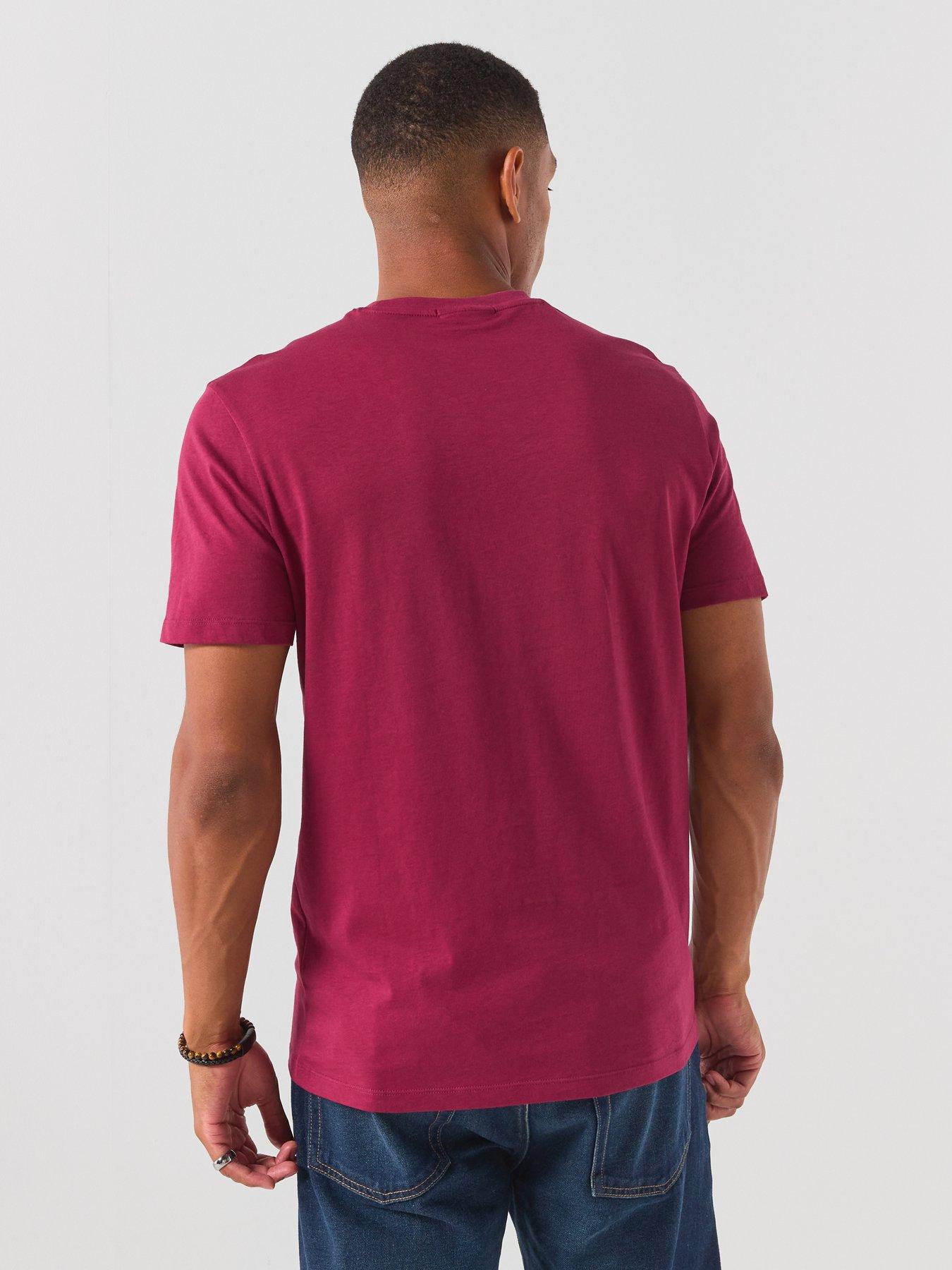 Image 2 of 6 of Calvin Klein Jeans Left Chest Woven Badge T-shirt - Red
