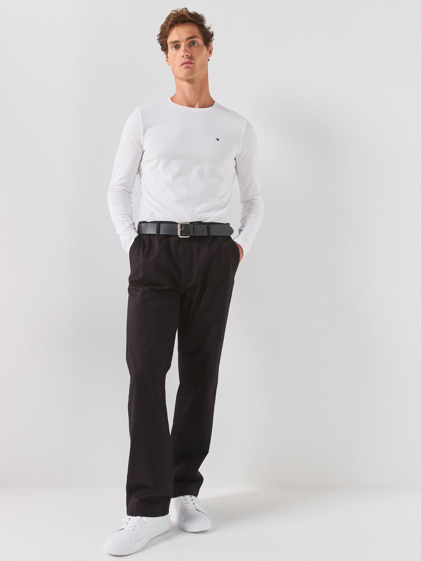 Tommy Hilfiger Stretch Slim Fit Long Sleeve T-Shirt - White