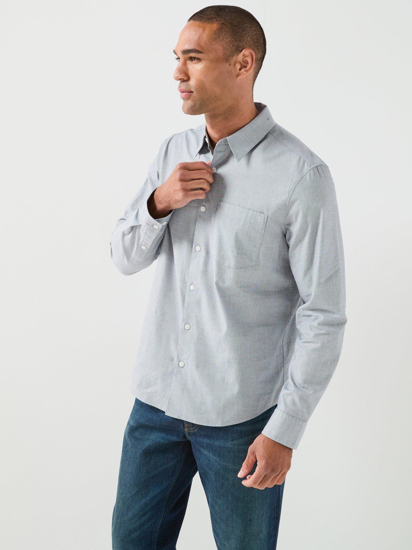 Calvin Klein Men's Oxford Shirt, Beige, Size M, Men