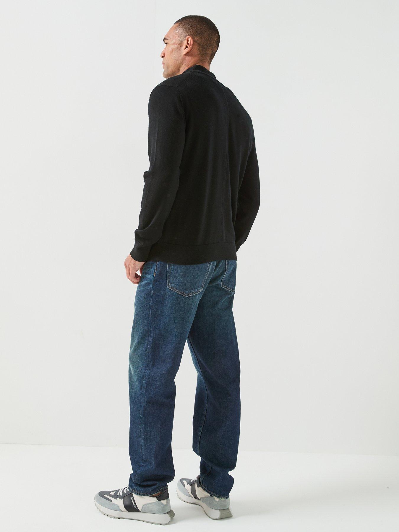 Image 2 of 6 of Calvin Klein Full Zip Knitted Cardigan - Black