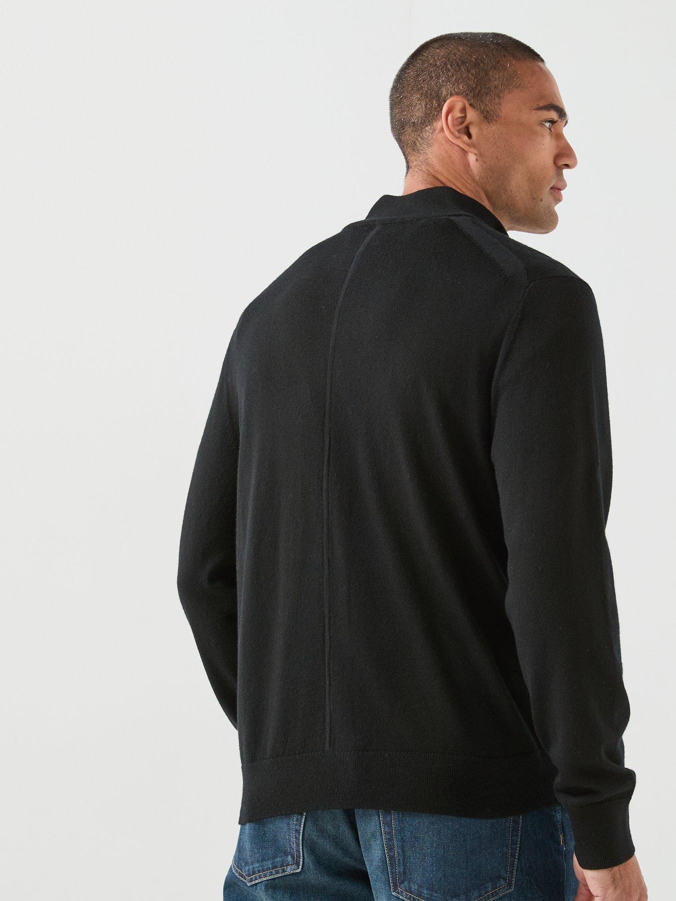 Image 6 of 6 of Calvin Klein Full Zip Knitted Cardigan - Black
