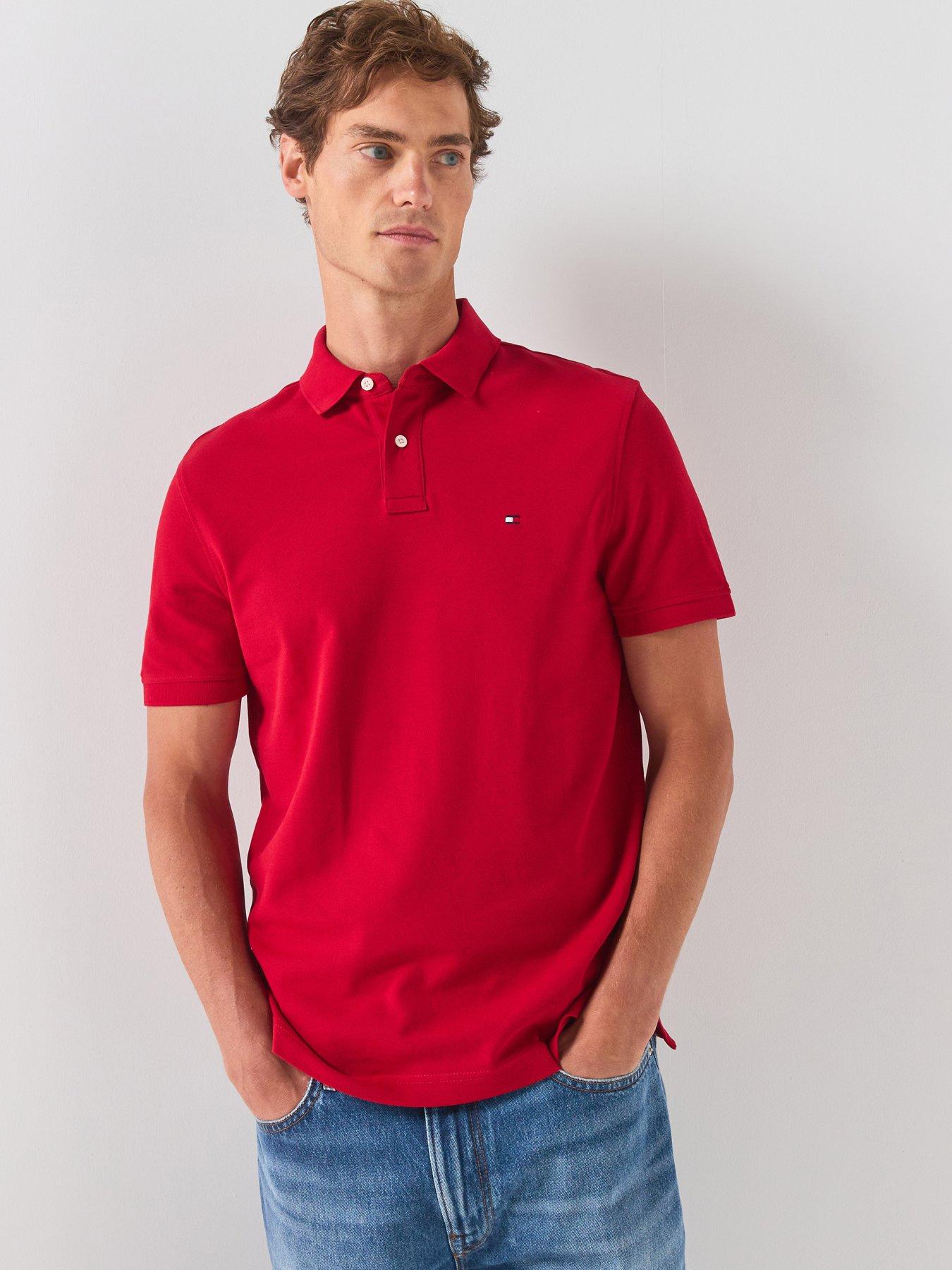 Image 1 of 6 of Tommy Hilfiger 1985 Regular Fit Polo Shirt - Red