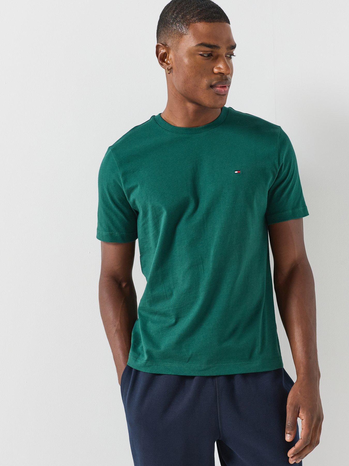 Tommy Hilfiger Men's Green Flag Embroidery Crew Neck T-Shirt - L - Image 2
