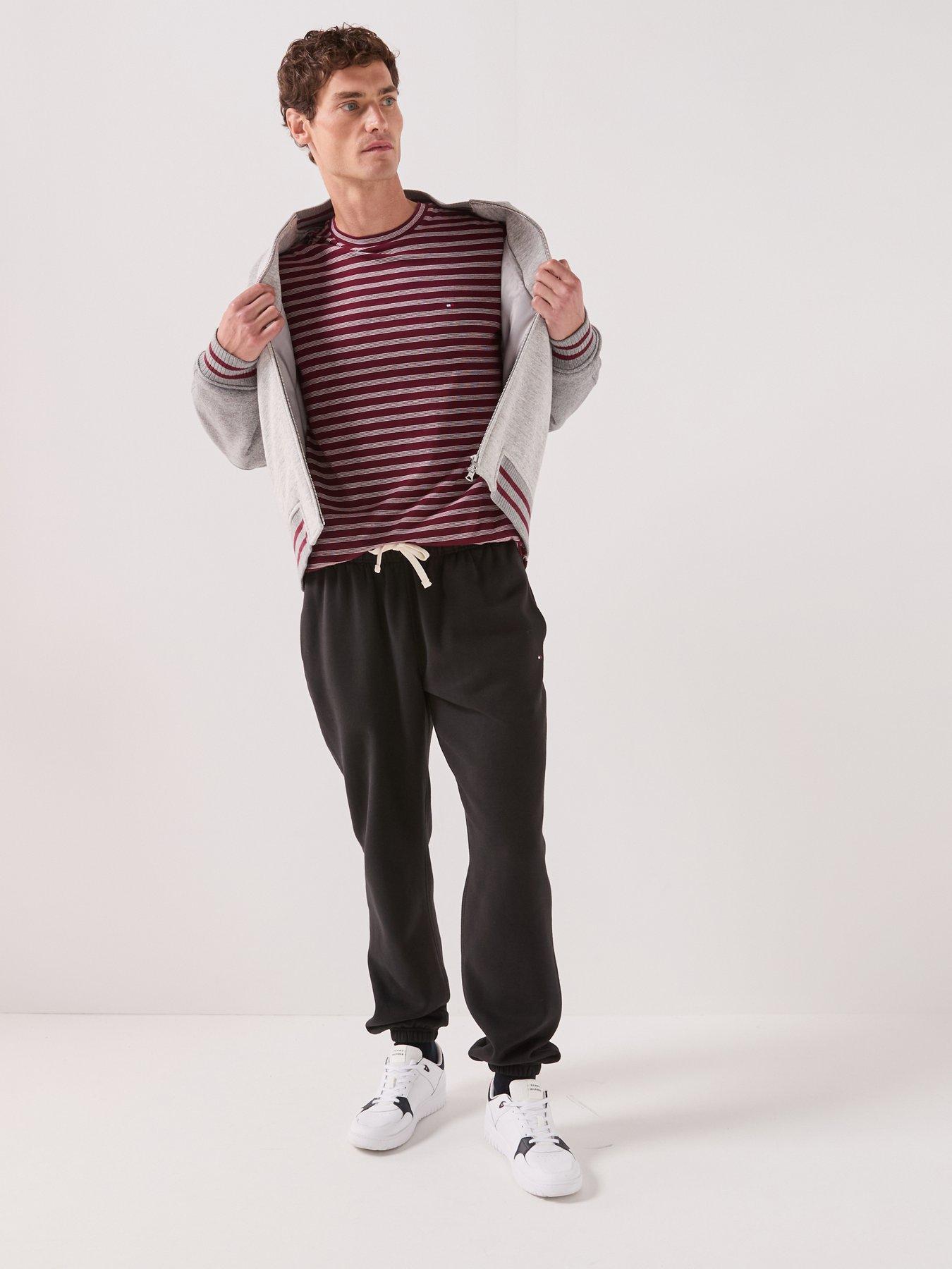 Image 3 of 6 of Tommy Hilfiger Regular Fit Essential Flag Logo Striped T-shirt - Red