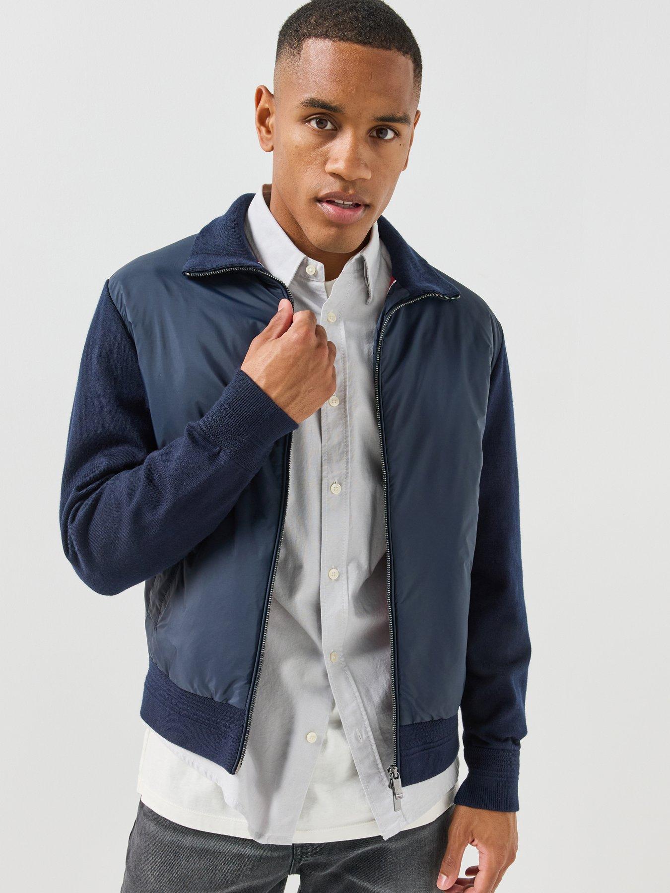 Tommy Hilfiger Men's NY Hybrid Long-Sleeve Bomber Jacket - Navy - M - Image 2