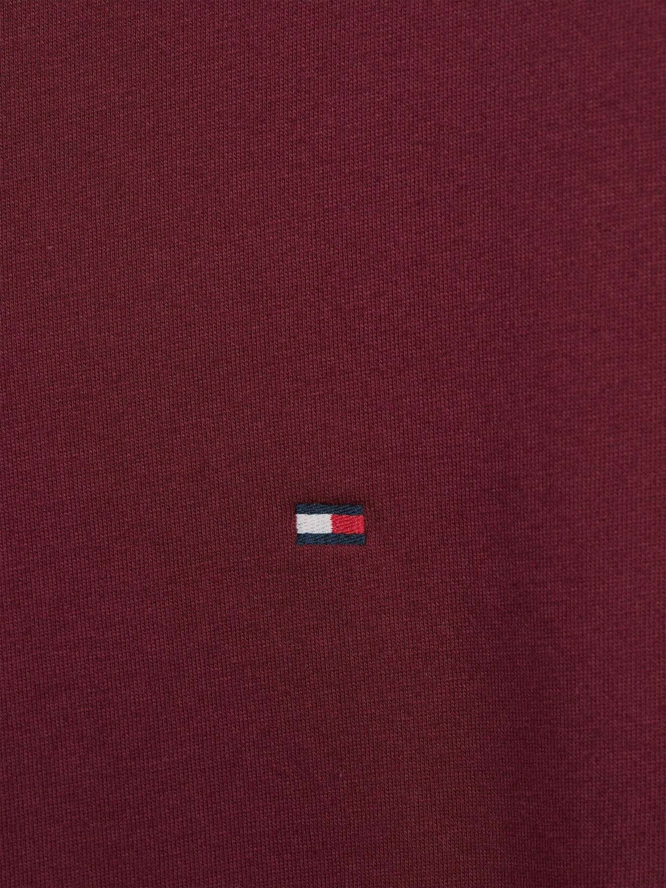 Image 4 of 5 of Tommy Hilfiger Mens Big &amp; Tall Essential Regular Fit Cotton T-Shirt - Burgundy