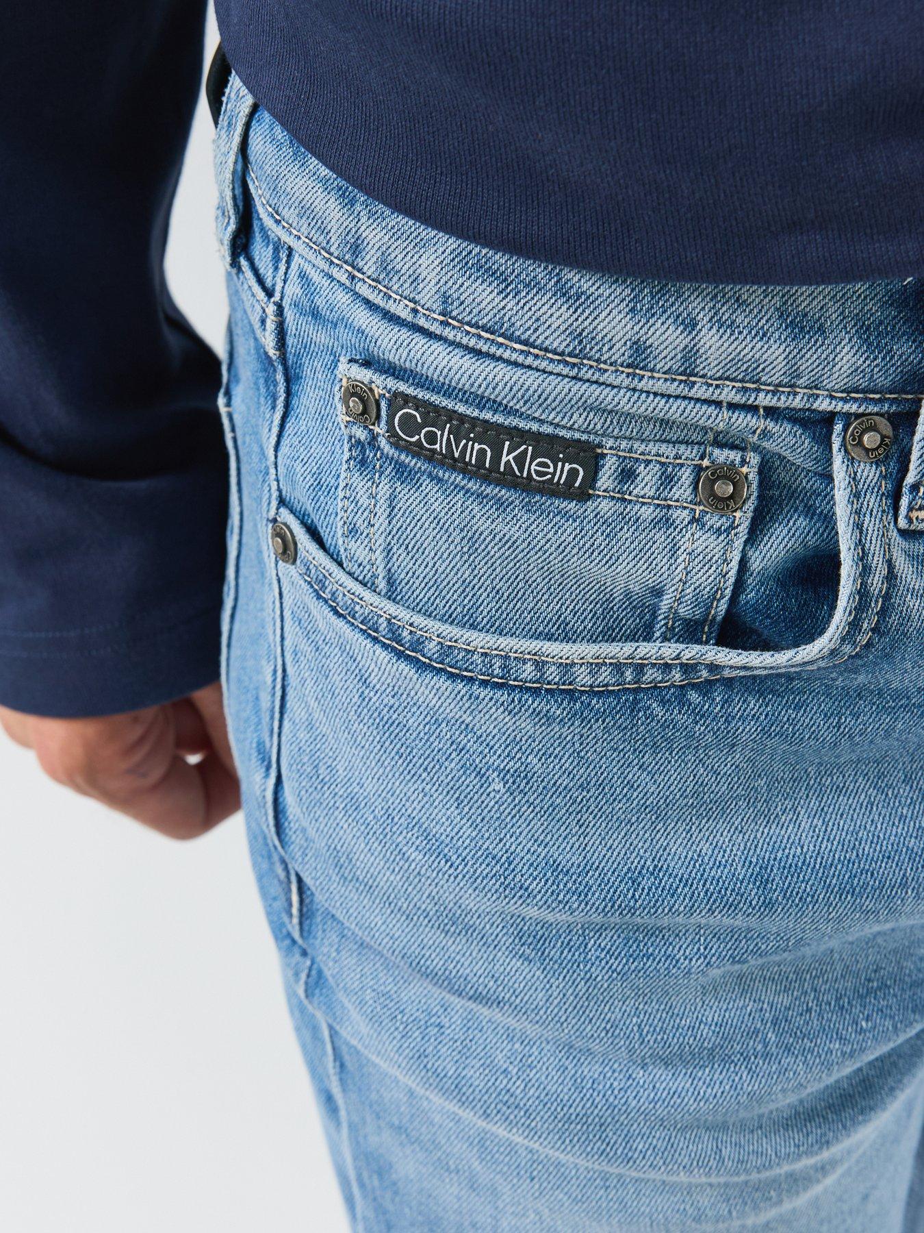 Image 4 of 6 of Calvin Klein Gregory Straight Leg Jeans - Blue