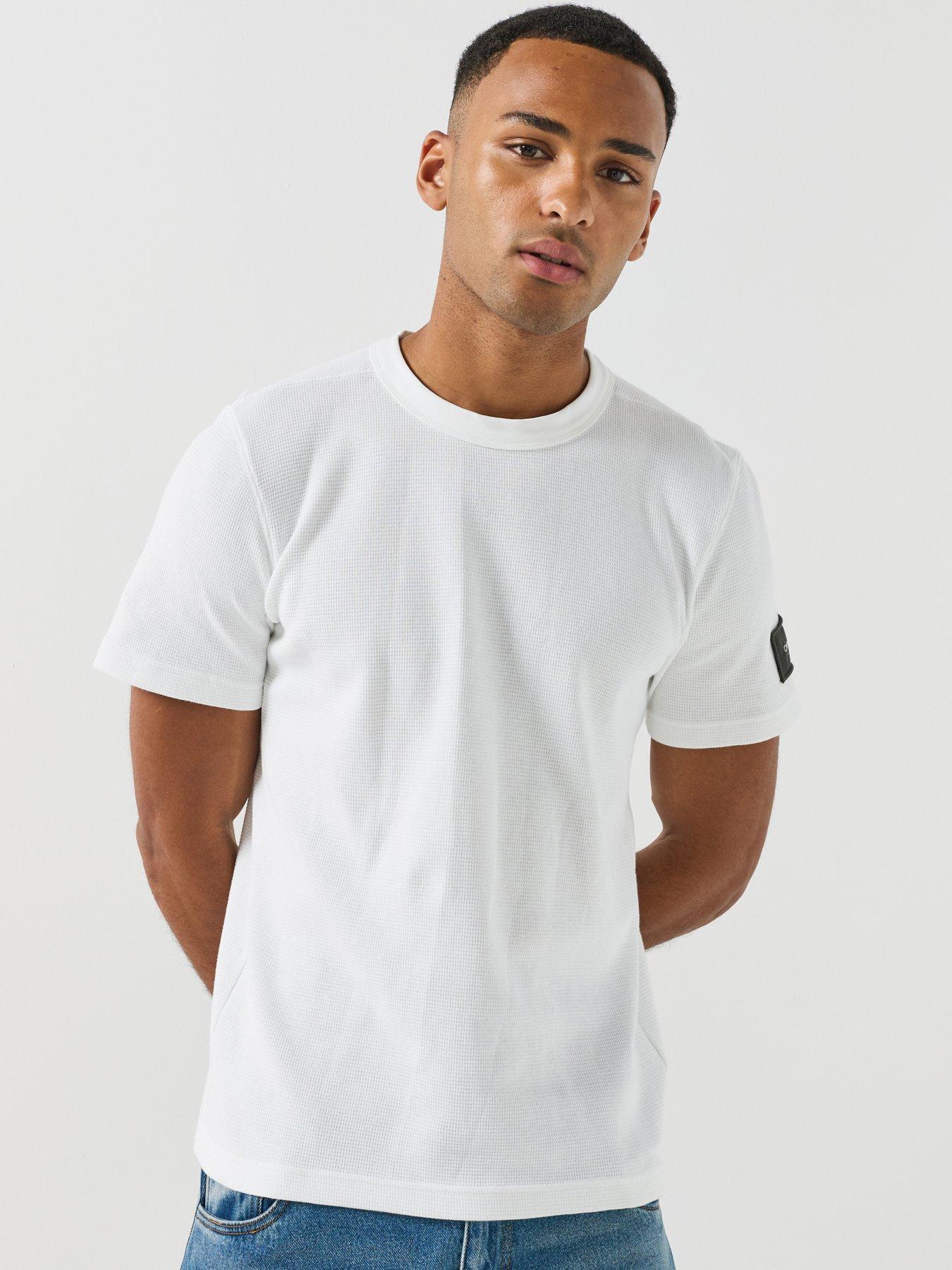 Calvin Klein Jeans Men's Waffle Badge Cotton T-Shirt - White Yaf - M - Image 2
