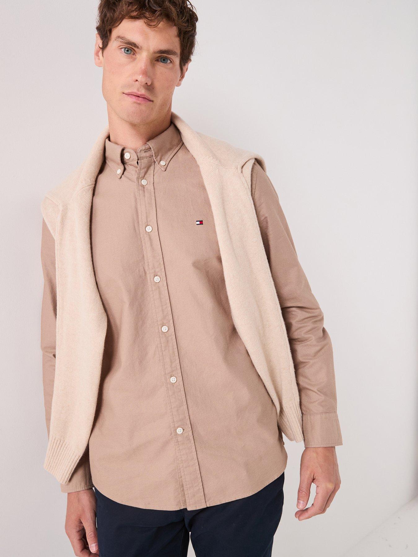 Tommy Hilfiger Men's Heritage Oxford Regular Fit Shirt - Beige