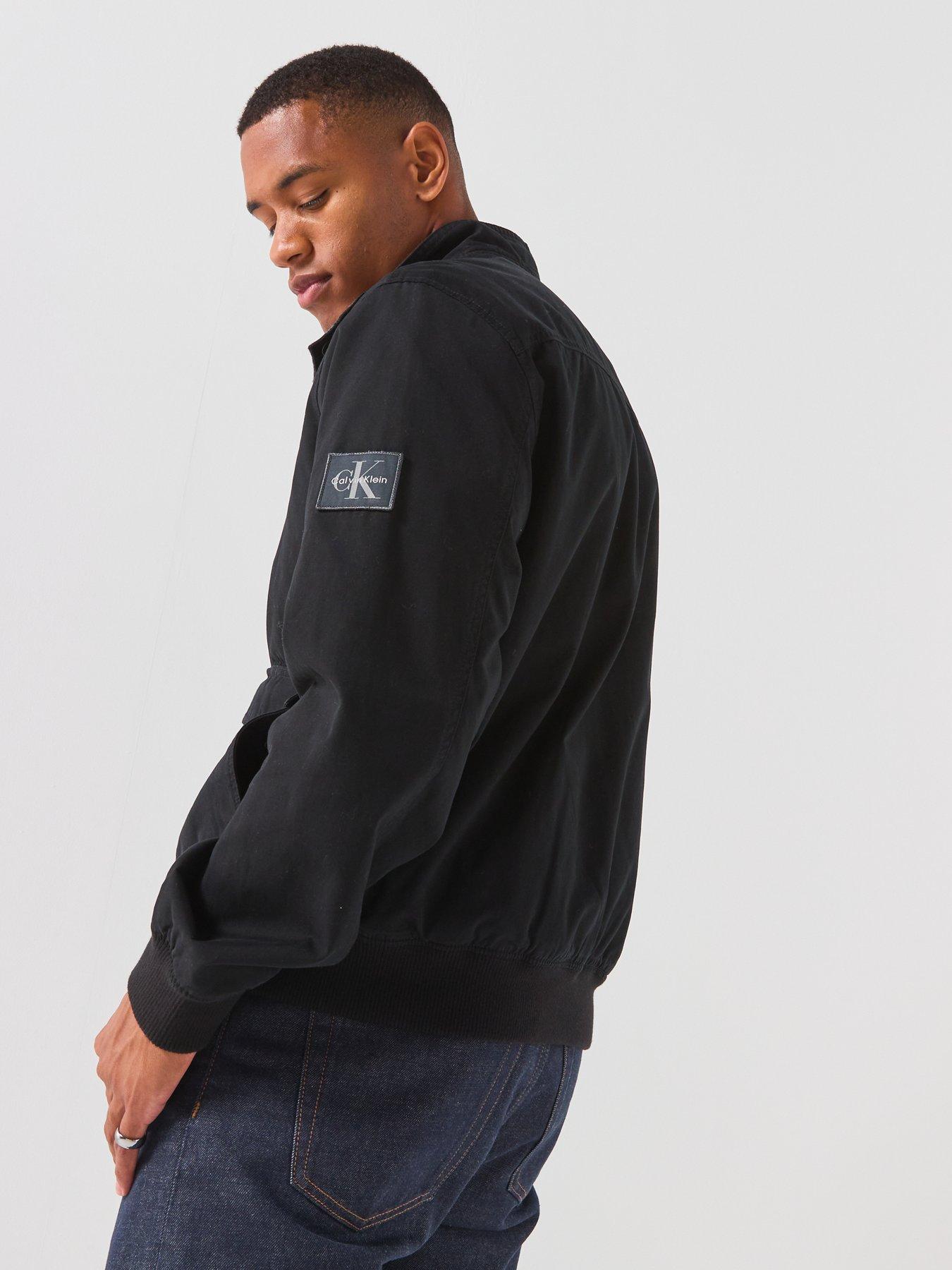 Image 2 of 6 of Calvin Klein Jeans Cotton Flannel Lined Harrington Jacket - Black