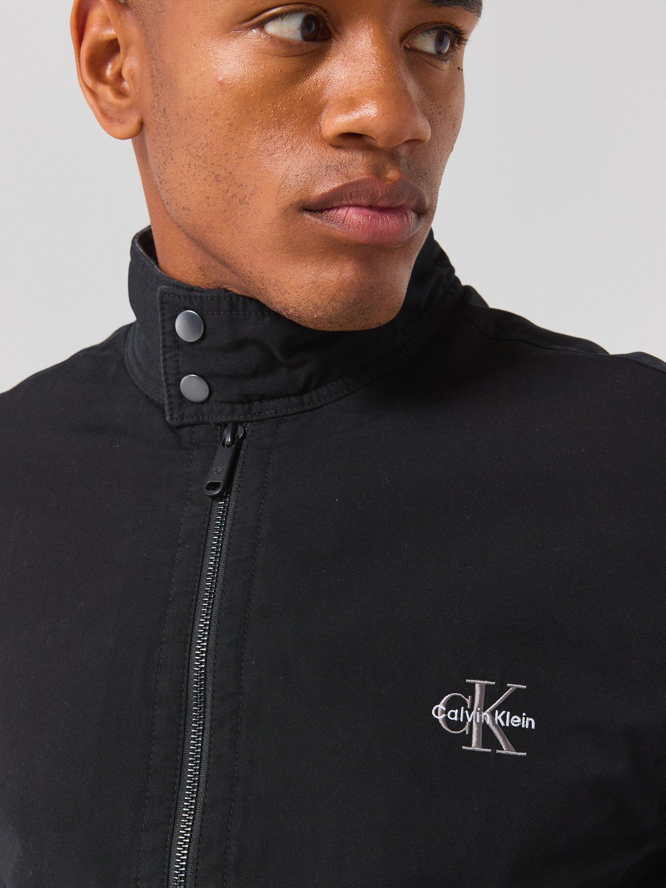 Image 4 of 6 of Calvin Klein Jeans Cotton Flannel Lined Harrington Jacket - Black