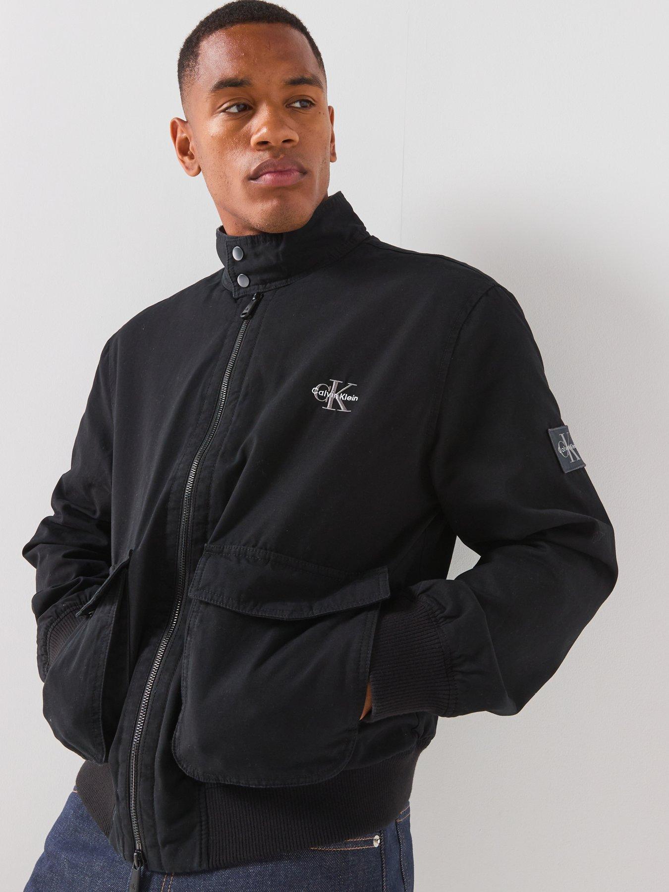Image 5 of 6 of Calvin Klein Jeans Cotton Flannel Lined Harrington Jacket - Black