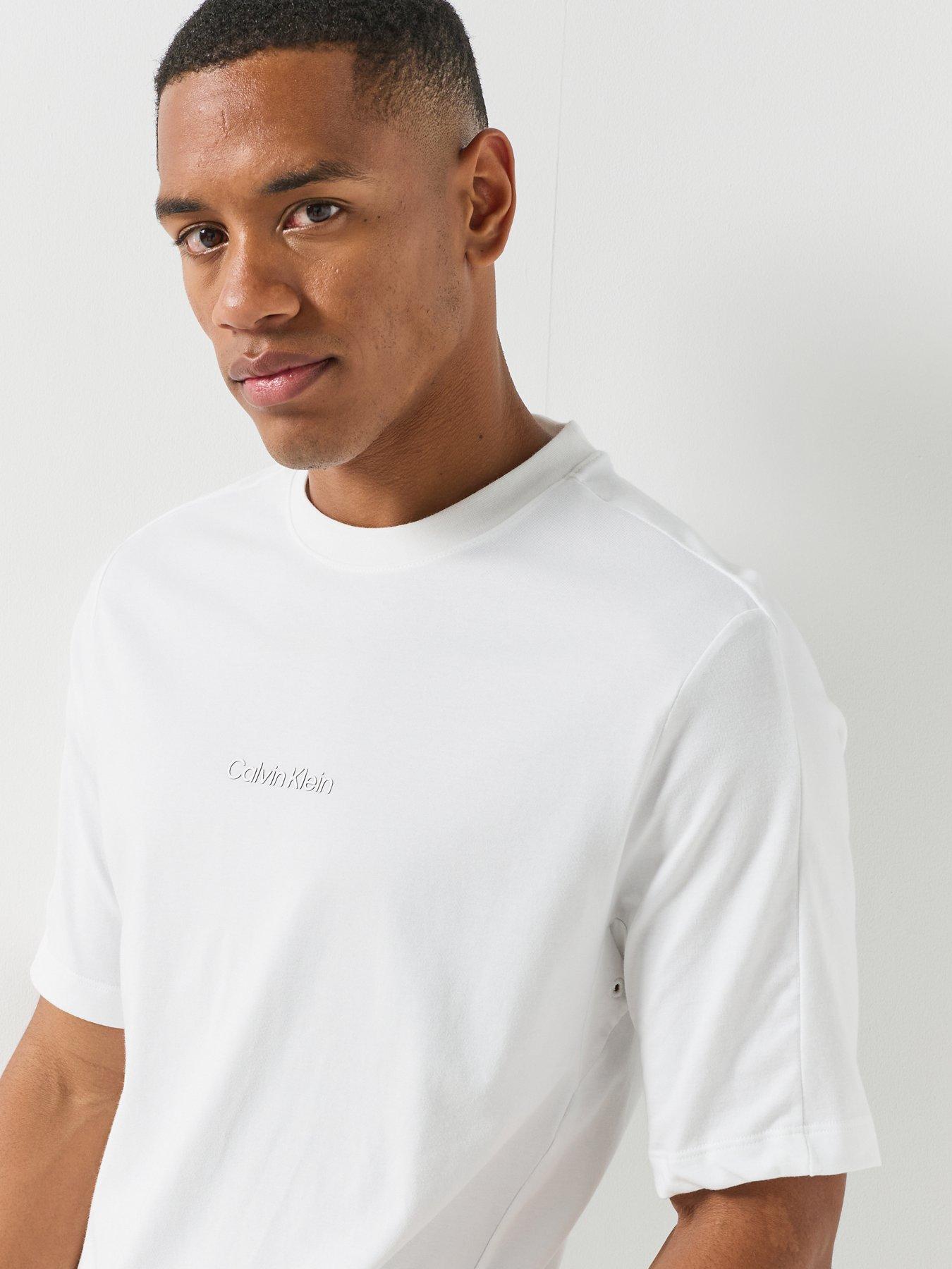 Image 5 of 6 of Calvin Klein Sport Calvin Klein Sport Active Icon Central Logo French Terry T-shirt - Black