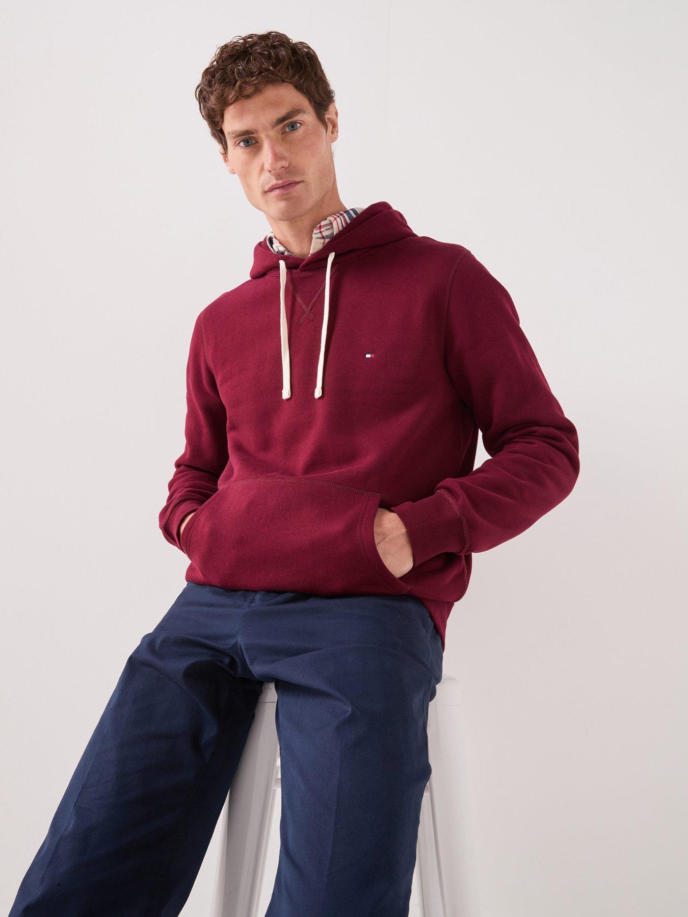 Tommy Hilfiger Essential Seasonal Fleece Hoodie, Red, Size 2Xl, Men