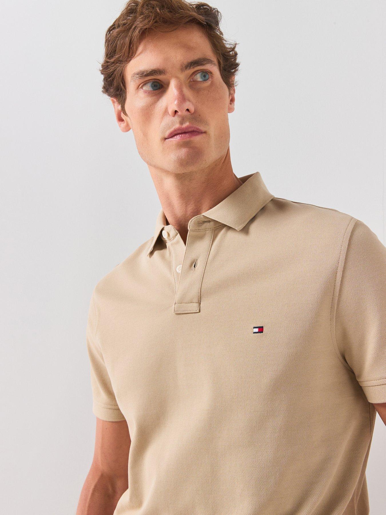 Image 1 of 5 of Tommy Hilfiger 1985 Regular Fit Polo Shirt - Beige
