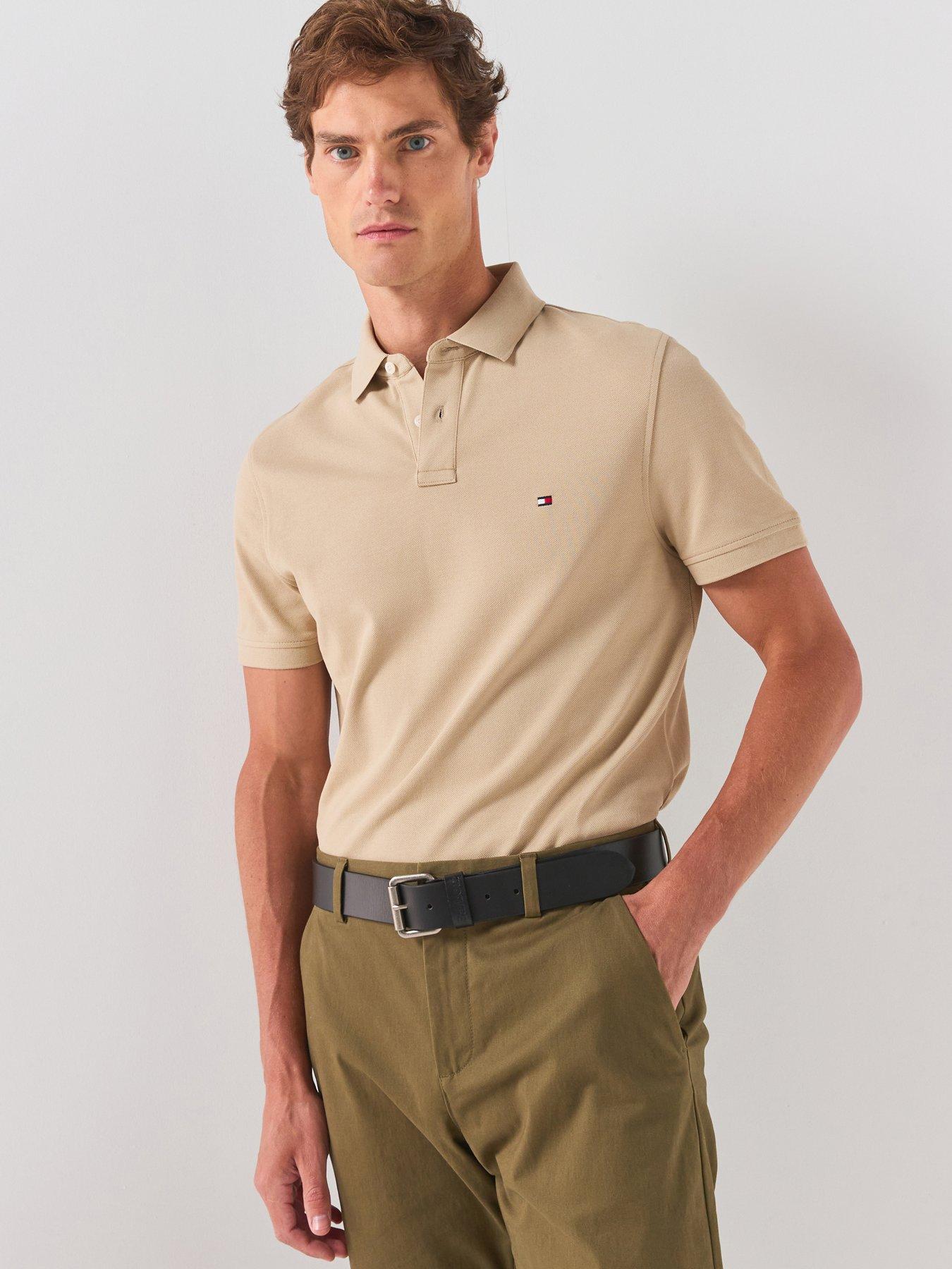 Image 4 of 5 of Tommy Hilfiger 1985 Regular Fit Polo Shirt - Beige