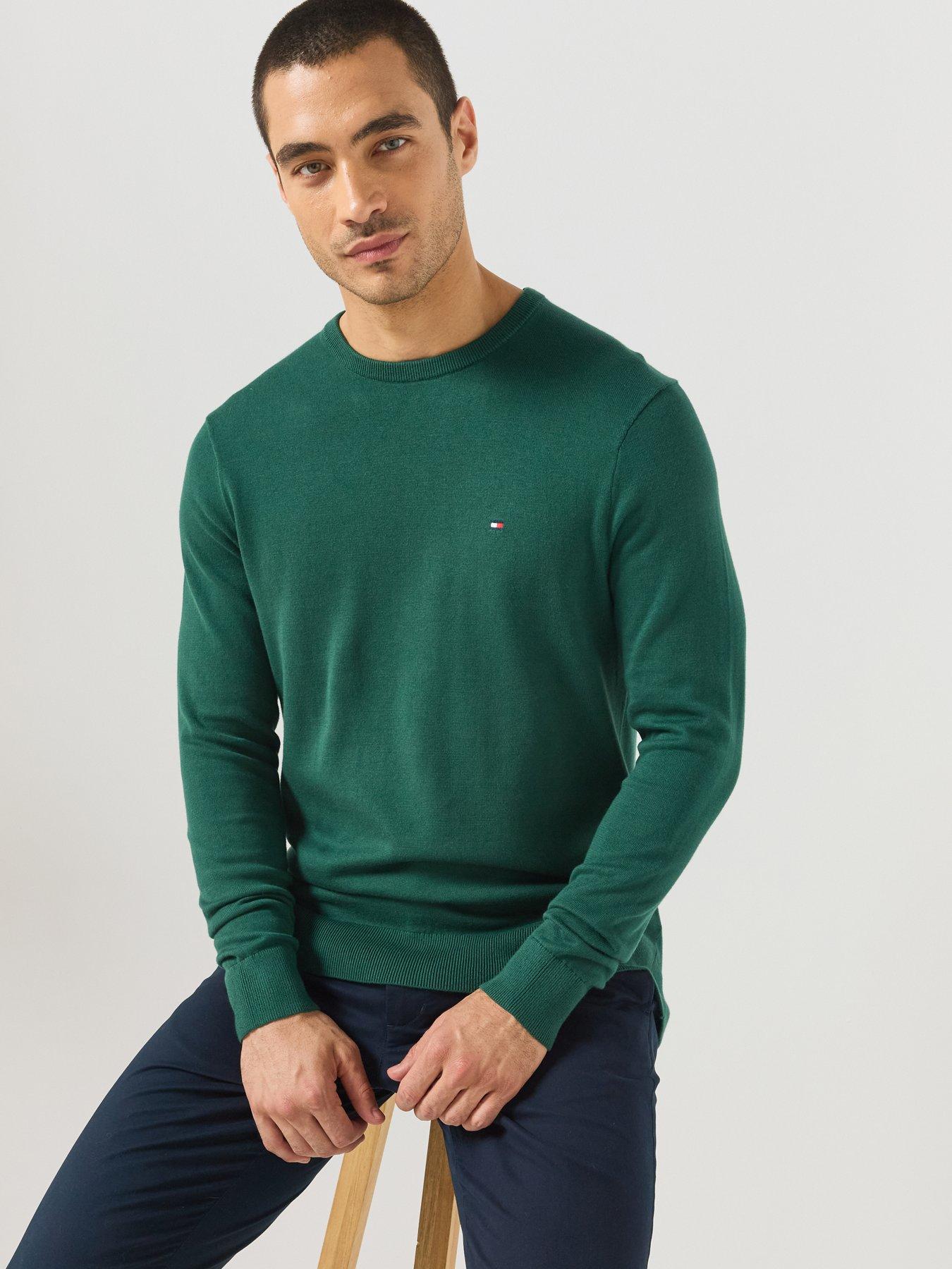 Image 5 of 6 of Tommy Hilfiger Essential Ssnl Cotton Crew Neck Knitted Jumper - Green