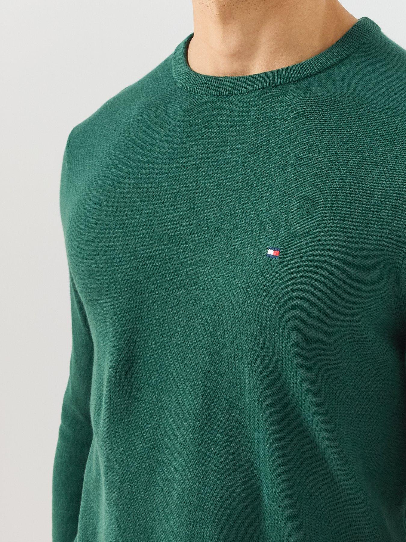 Image 6 of 6 of Tommy Hilfiger Essential Ssnl Cotton Crew Neck Knitted Jumper - Green