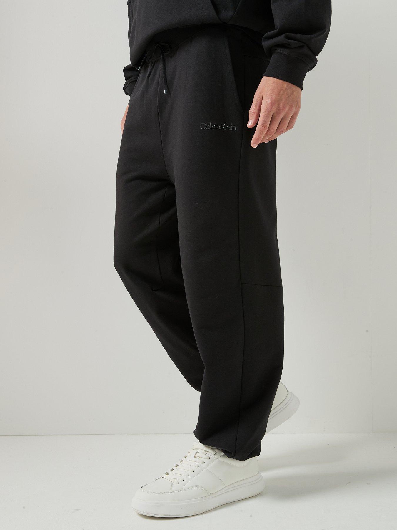 Image 1 of 6 of Calvin Klein Sport Cotton Spacer Joggers - Black