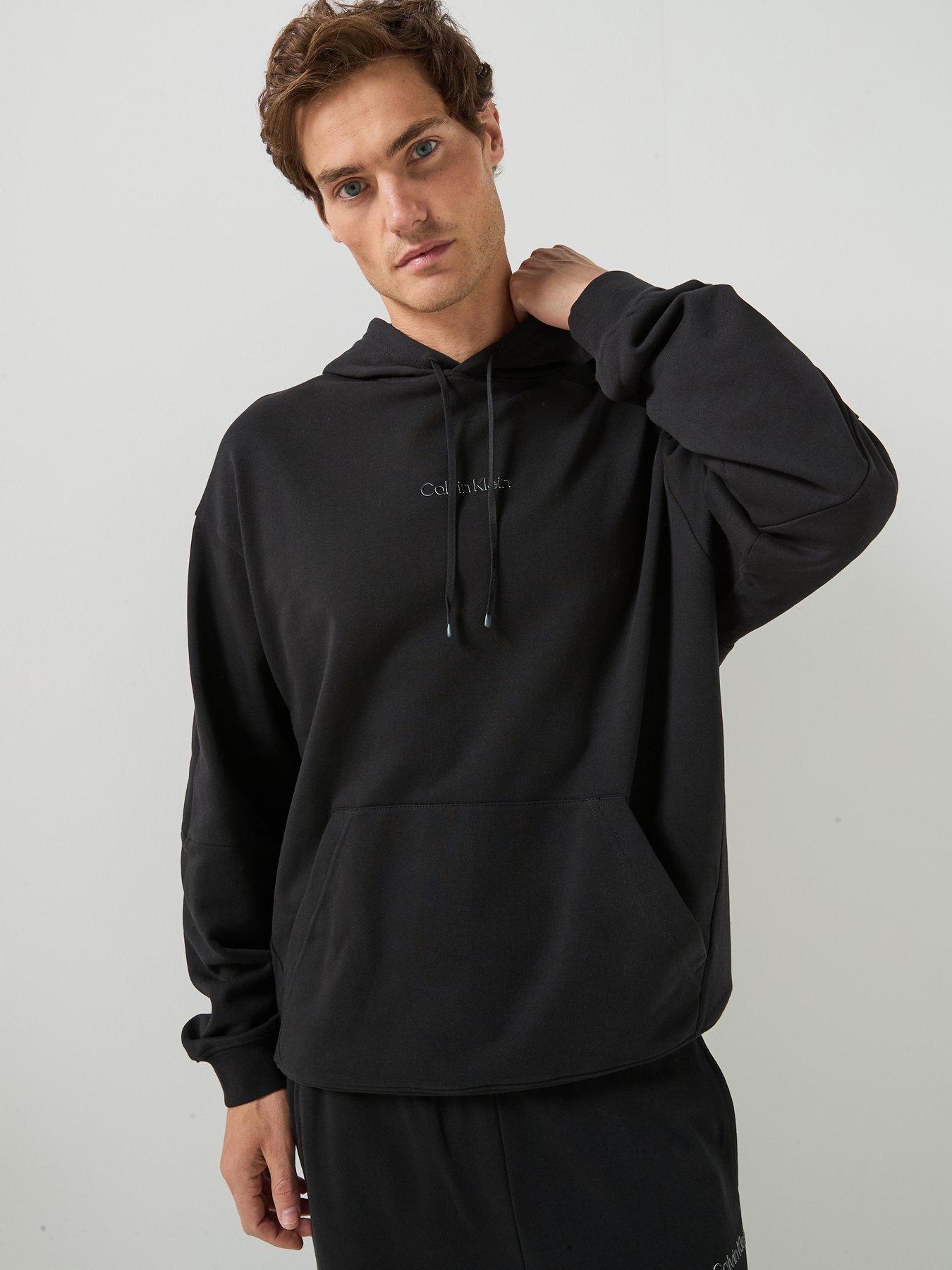 Calvin Klein Sport Graphic Logo Overhead Hoodie, Black, Size L, Men