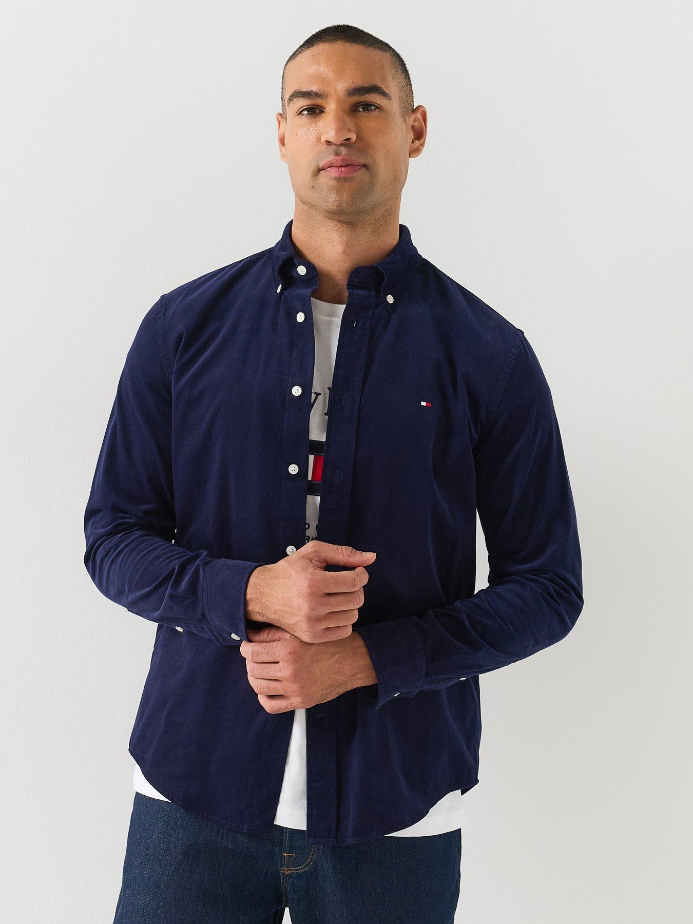 Tommy Hilfiger Corduroy Long Sleeve Shirt Men's Navy Blue Large - La Redoute - Image 5