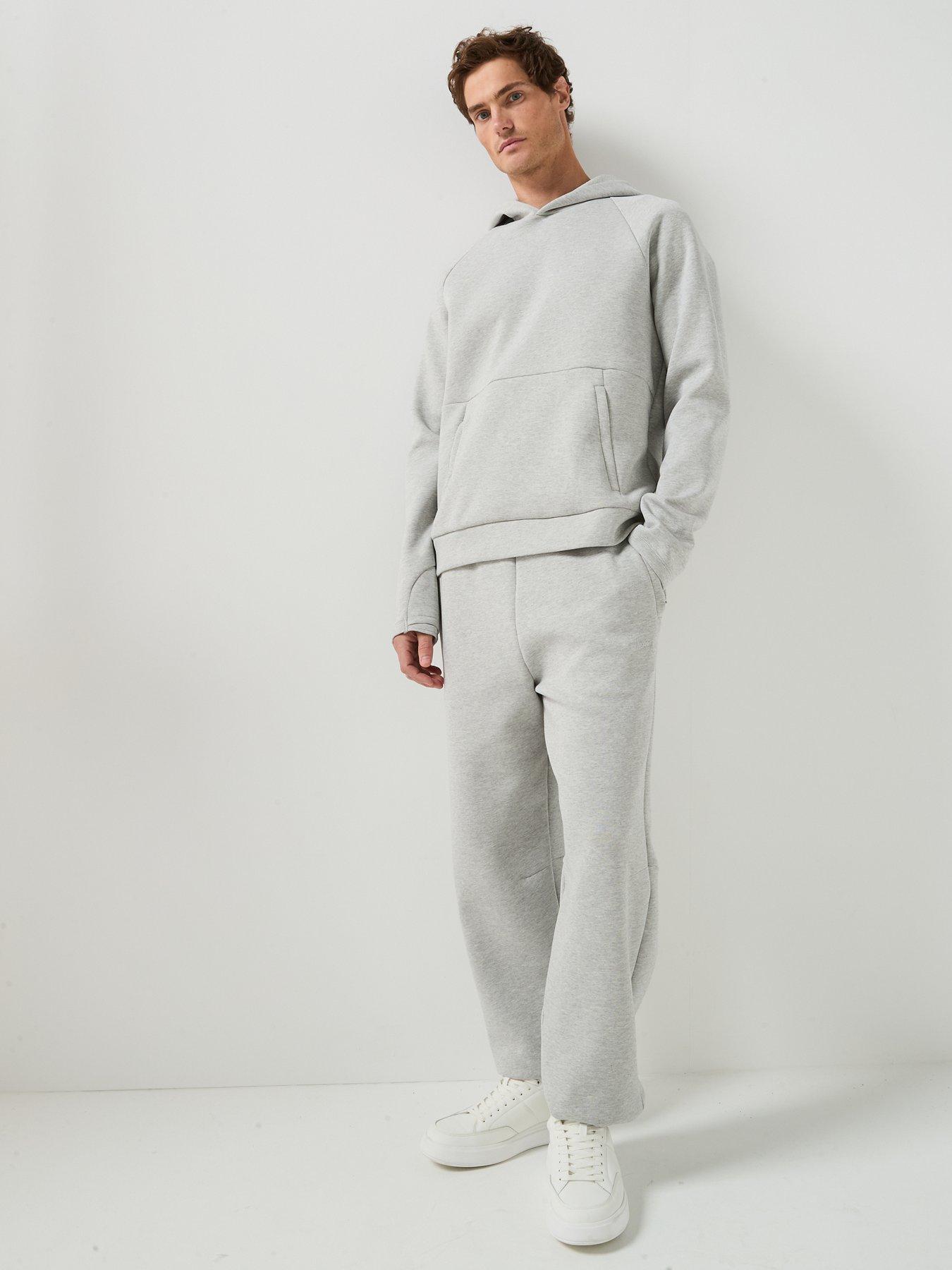 Image 3 of 6 of Calvin Klein Sport Mens Spacer Knit Overhead Hoodie - Grey