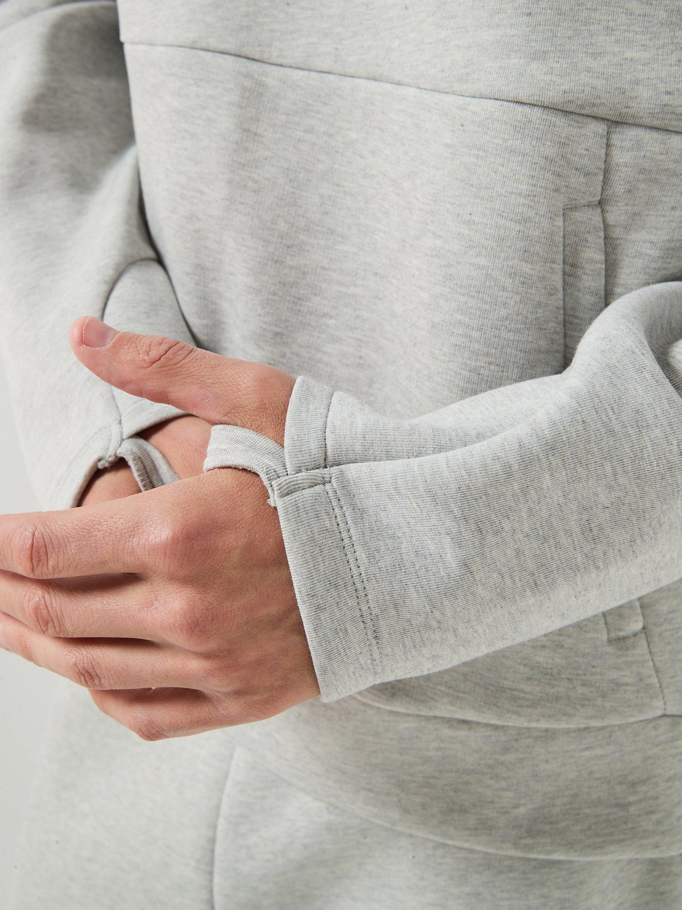 Image 5 of 6 of Calvin Klein Sport Mens Spacer Knit Overhead Hoodie - Grey