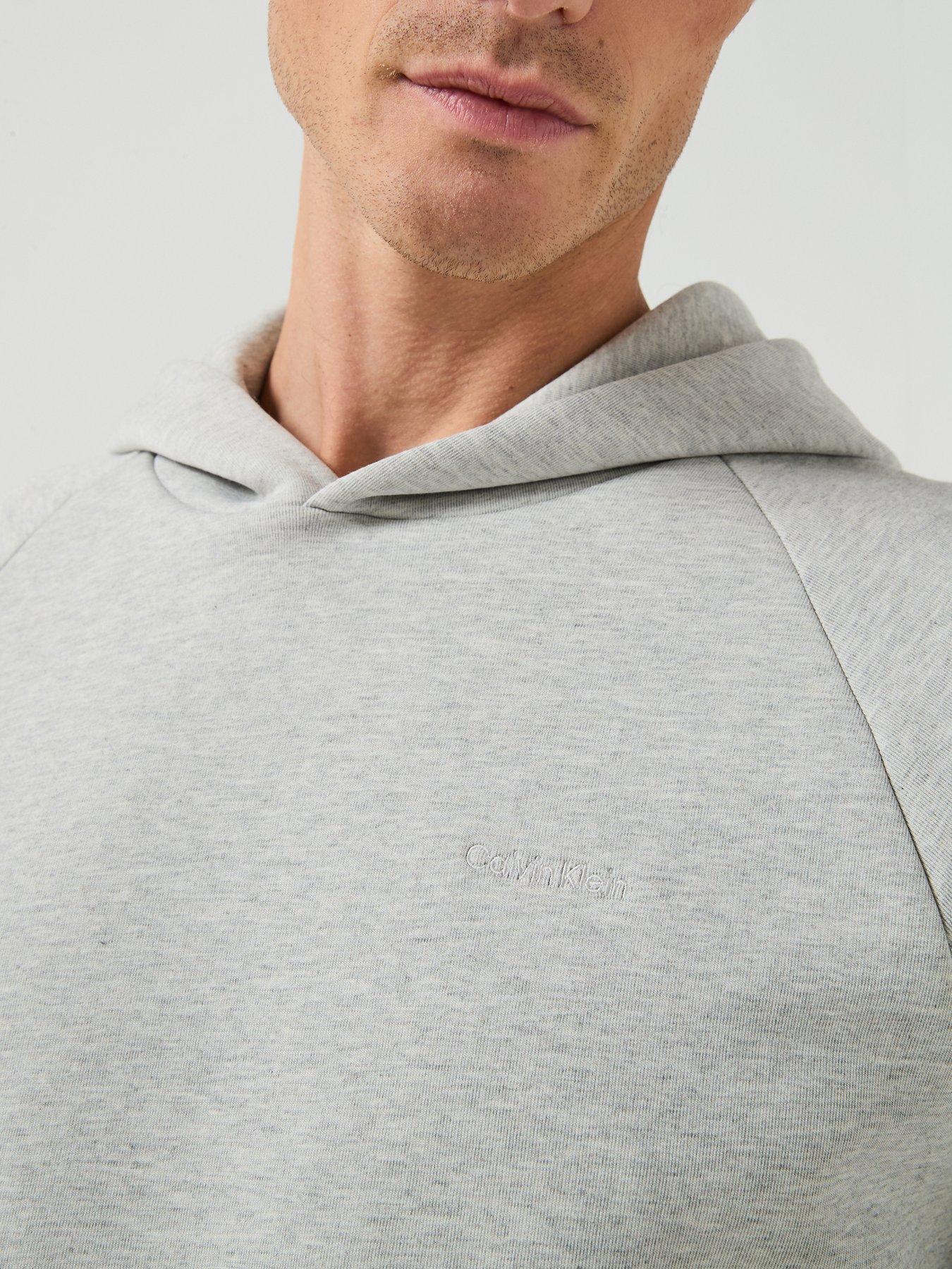 Image 6 of 6 of Calvin Klein Sport Mens Spacer Knit Overhead Hoodie - Grey