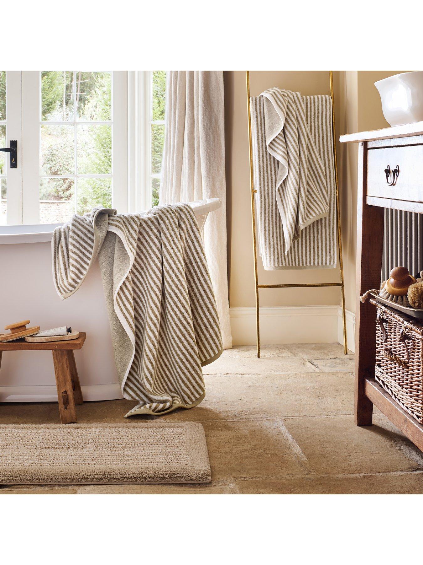 Image 4 of 4 of Christy Portobello Stripe Seaside Inspired Cotton Single Bathroom Towel