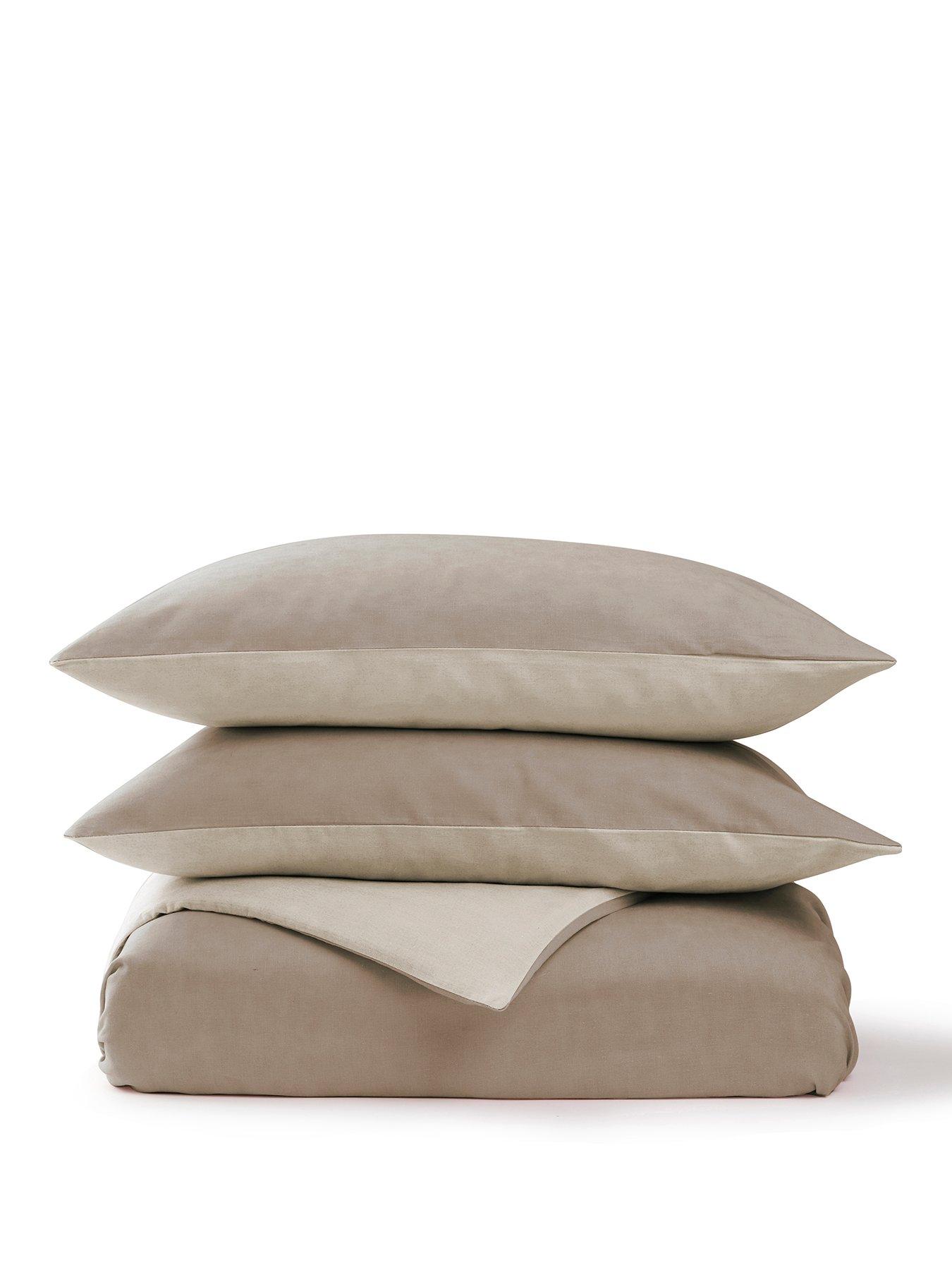 Image 2 of 4 of Christy Relaxed Linen Cotton Blend Reversible Duvet Cover Set