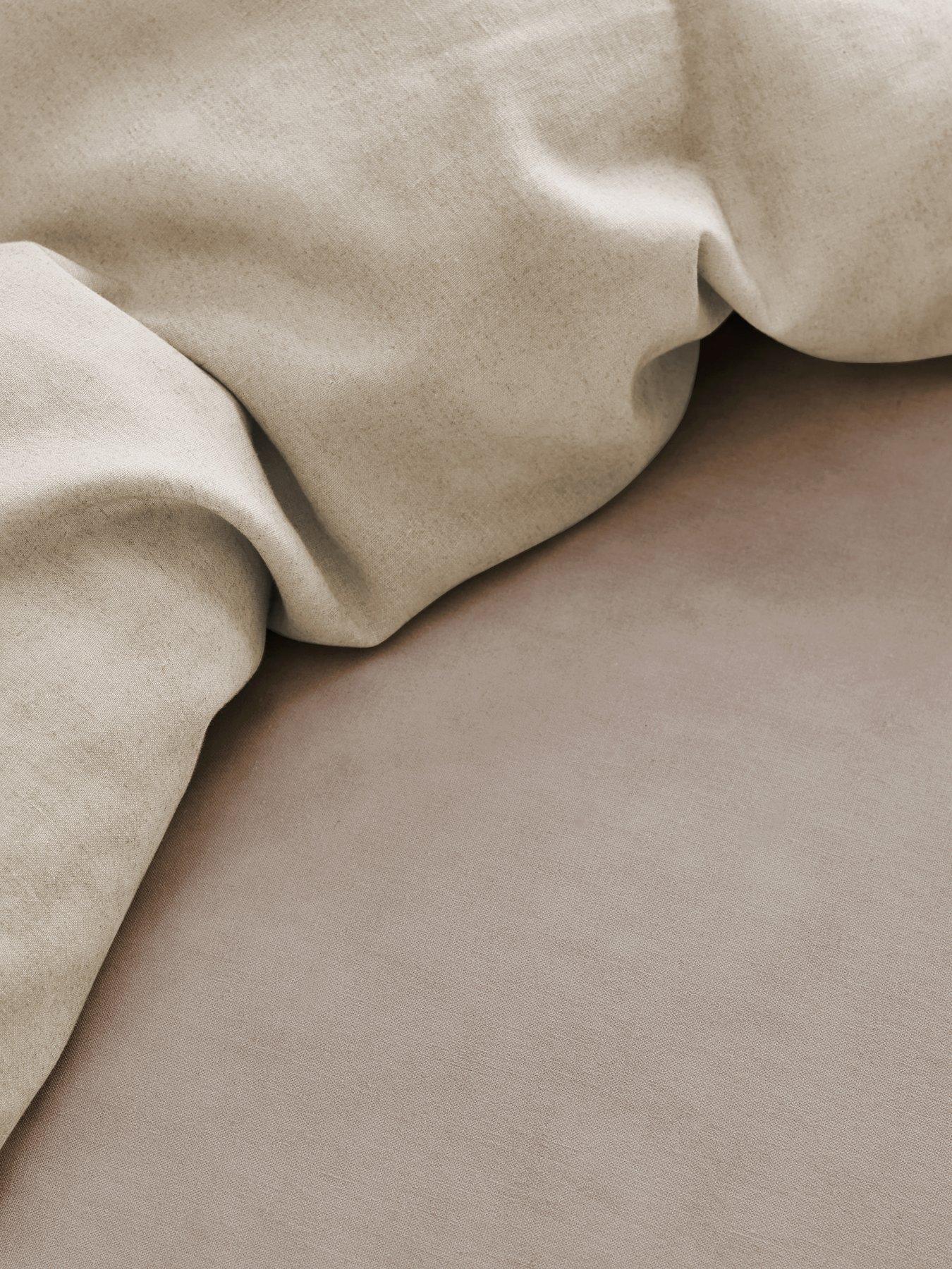 Image 3 of 4 of Christy Relaxed Linen Cotton Blend Reversible Duvet Cover Set