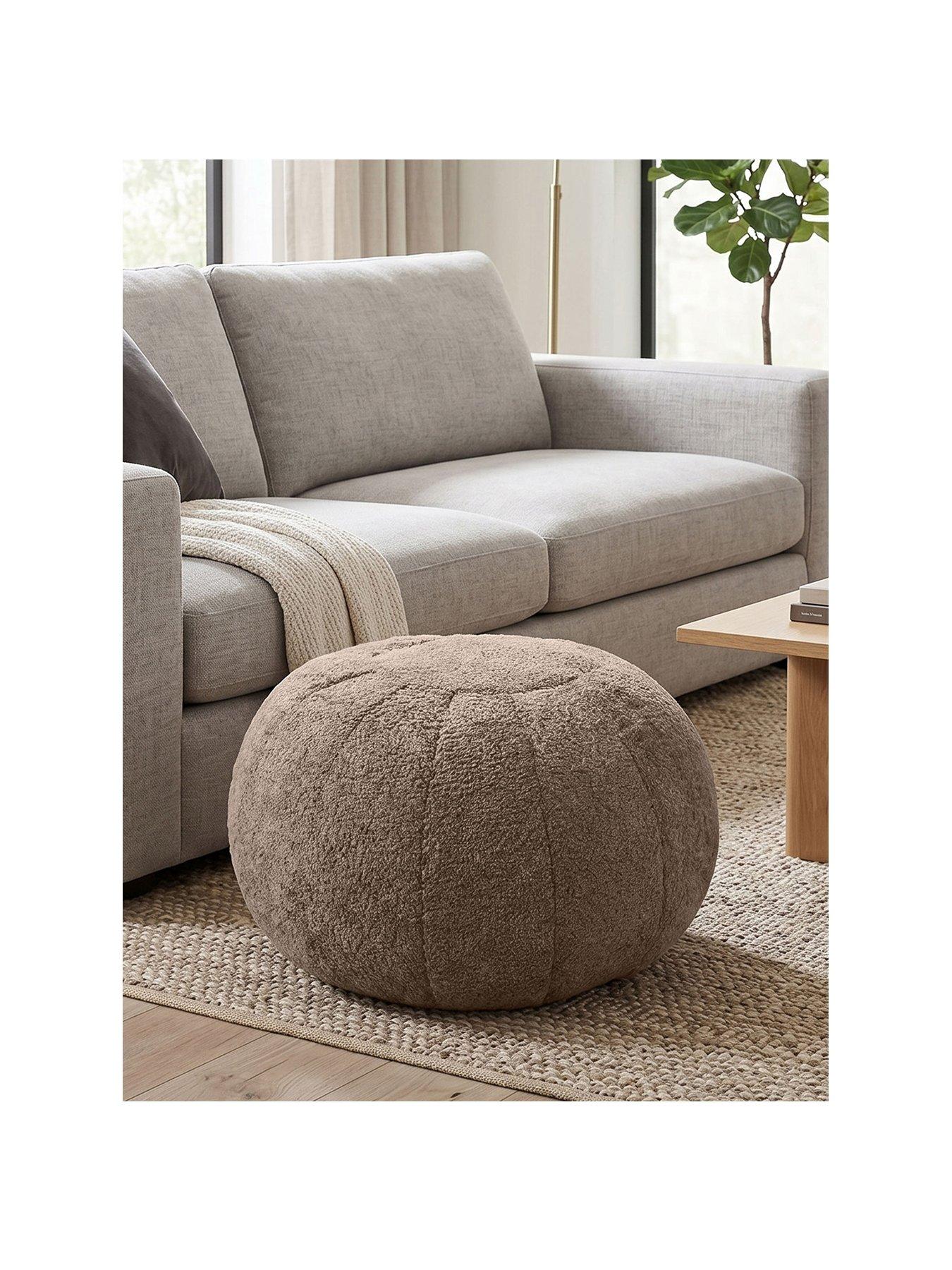 Image 2 of 4 of rucomfy Boucle Pouffe - Mushroom