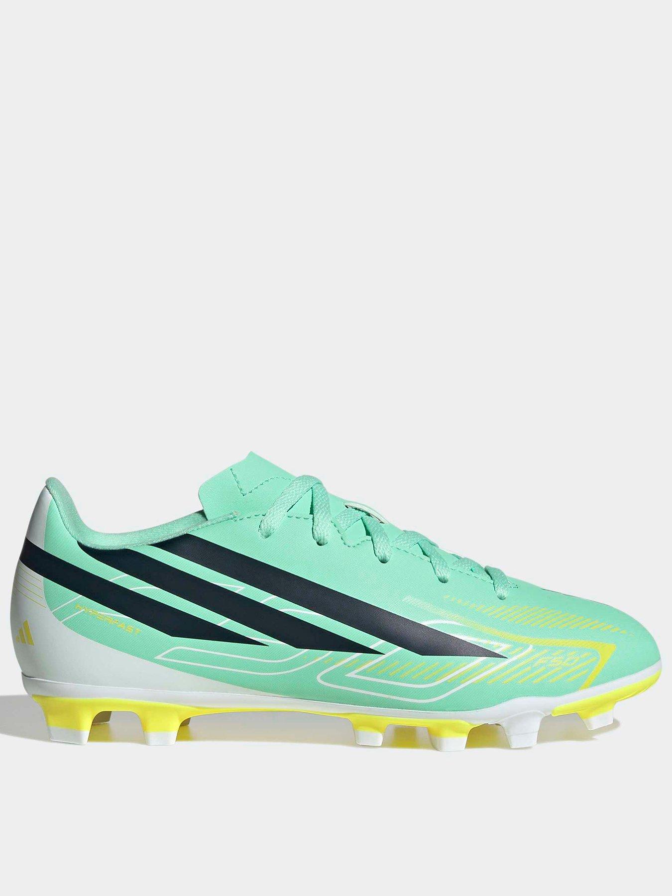 Adidas F50 Hyperfast Club FG Junior Football Boots Green Size 4 Synthetic Upper Kids Cleats - Image 2