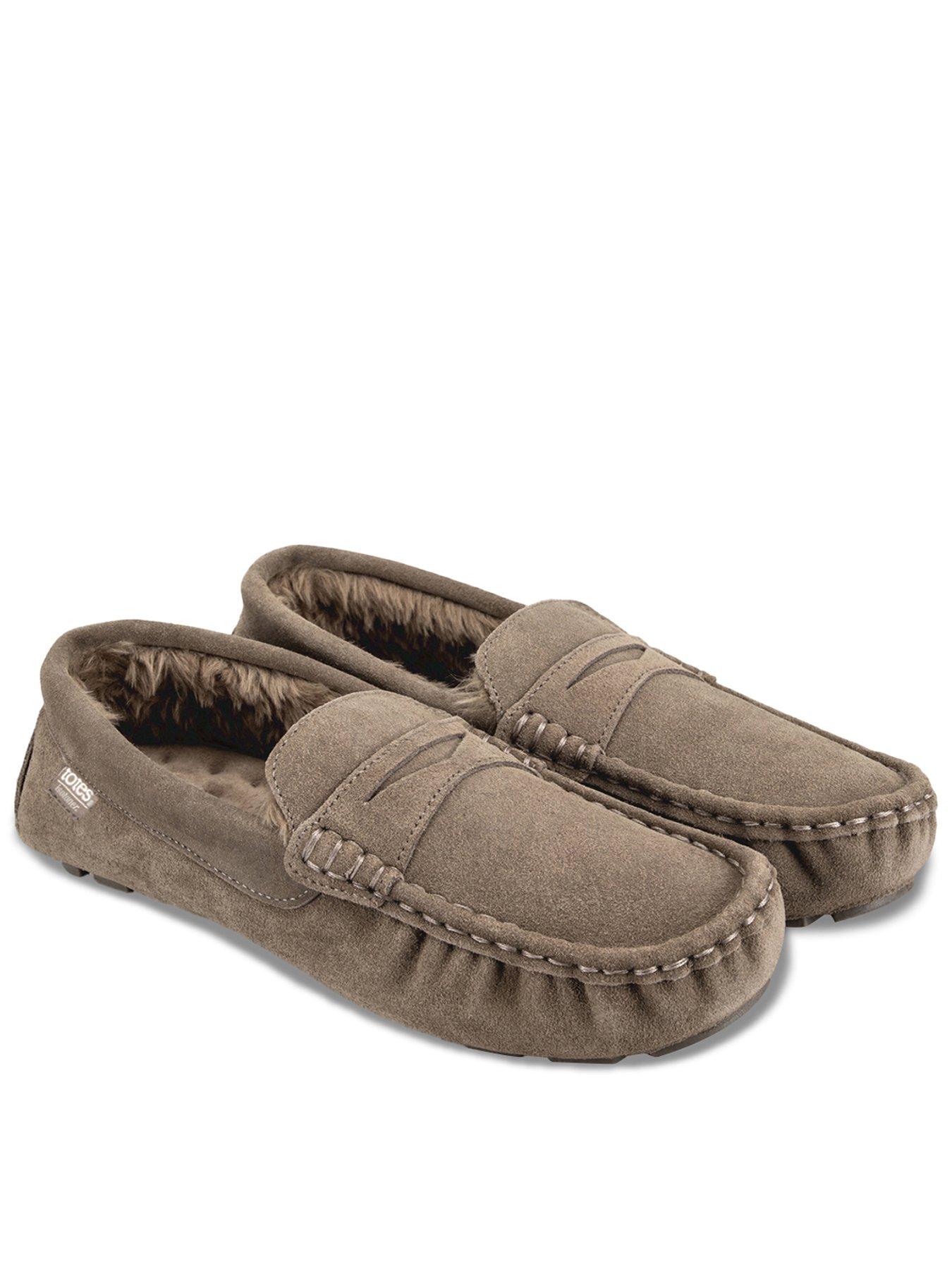 Totes Isotoner Totes Suede Keeper Moccasin, Brown, Size 8, Men
